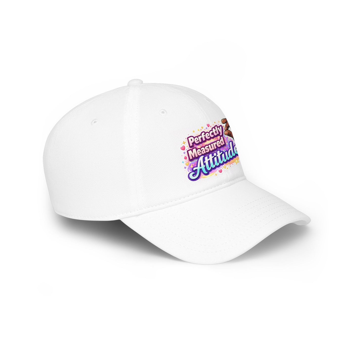 Perfectly Measured Attitude Cap — Low Profile Baseball Hat with Sassy Hand Snap Design