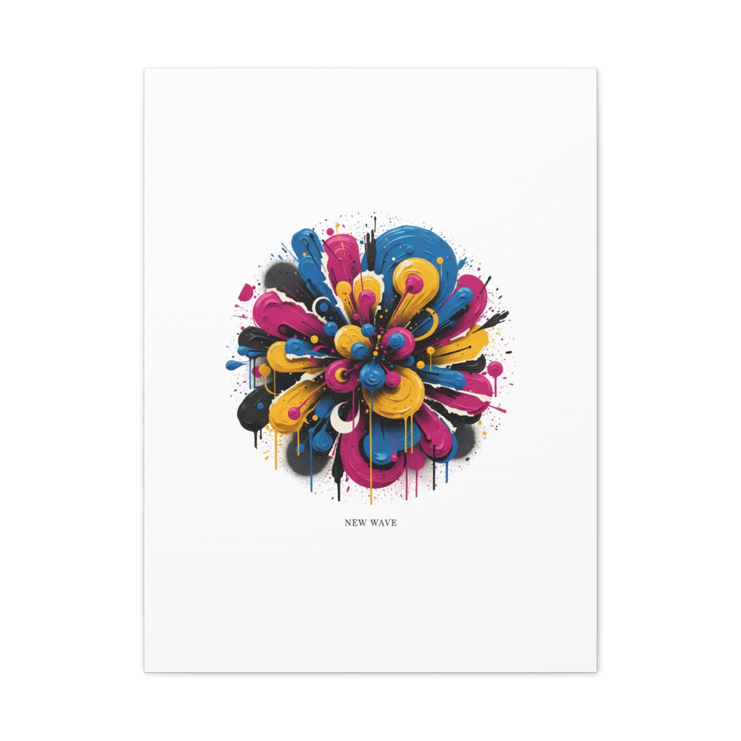 Painterly Abstract Floral Canvas, Matte Stretched Wall Art | Craft Maximalism