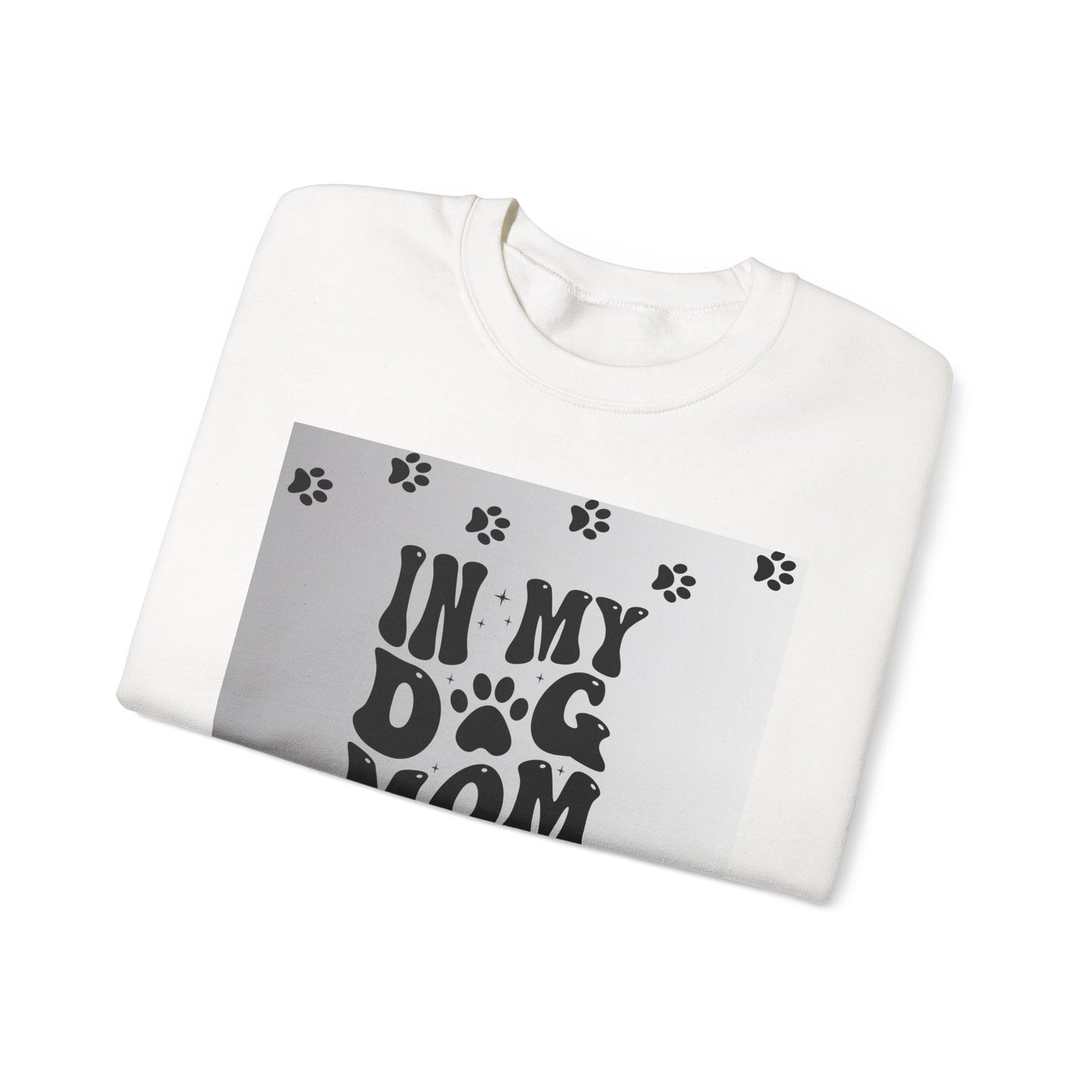 Sweatshirt — "In My Dog Mom Era" Paw Print Graphic Crewneck