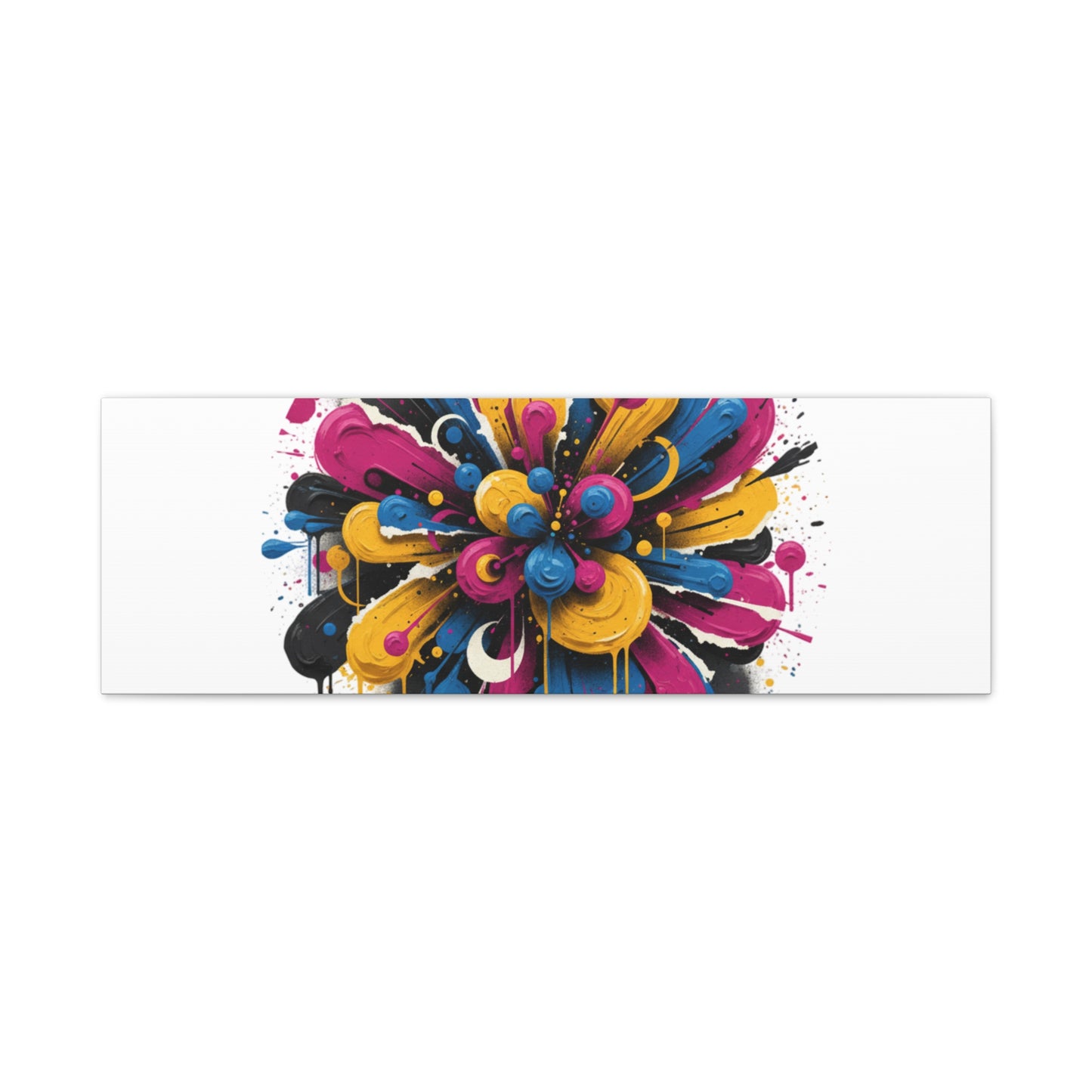 Painterly Abstract Floral Canvas, Matte Stretched Wall Art | Craft Maximalism