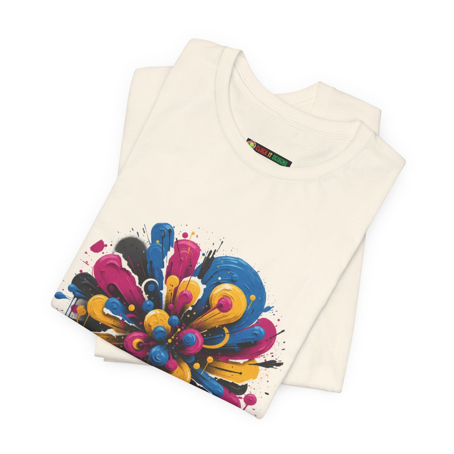 Abstract Floral Brushstroke Tee | painterly print shirt, artsy graphic design