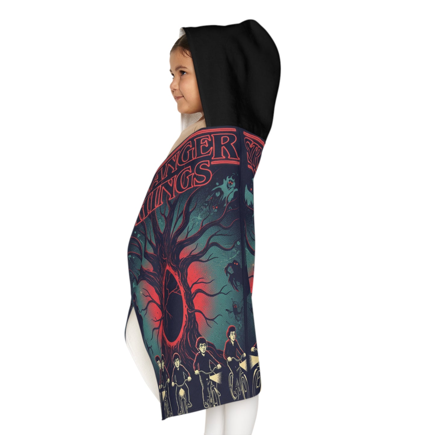 Stranger Things Youth Hooded Towel – Retro Sci‑Fi Kids Beach & Bath Wrap