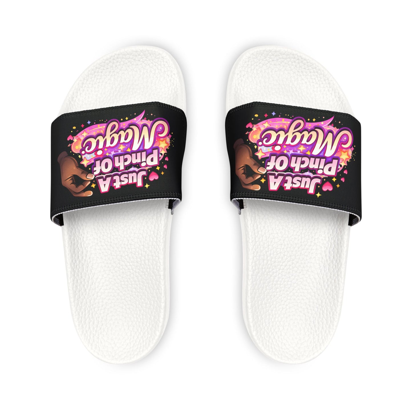 Women's Slide Sandals — "Just a Pinch of Magic" Removable-Strap Slides