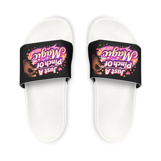 Women's Slide Sandals — "Just a Pinch of Magic" Removable-Strap Slides