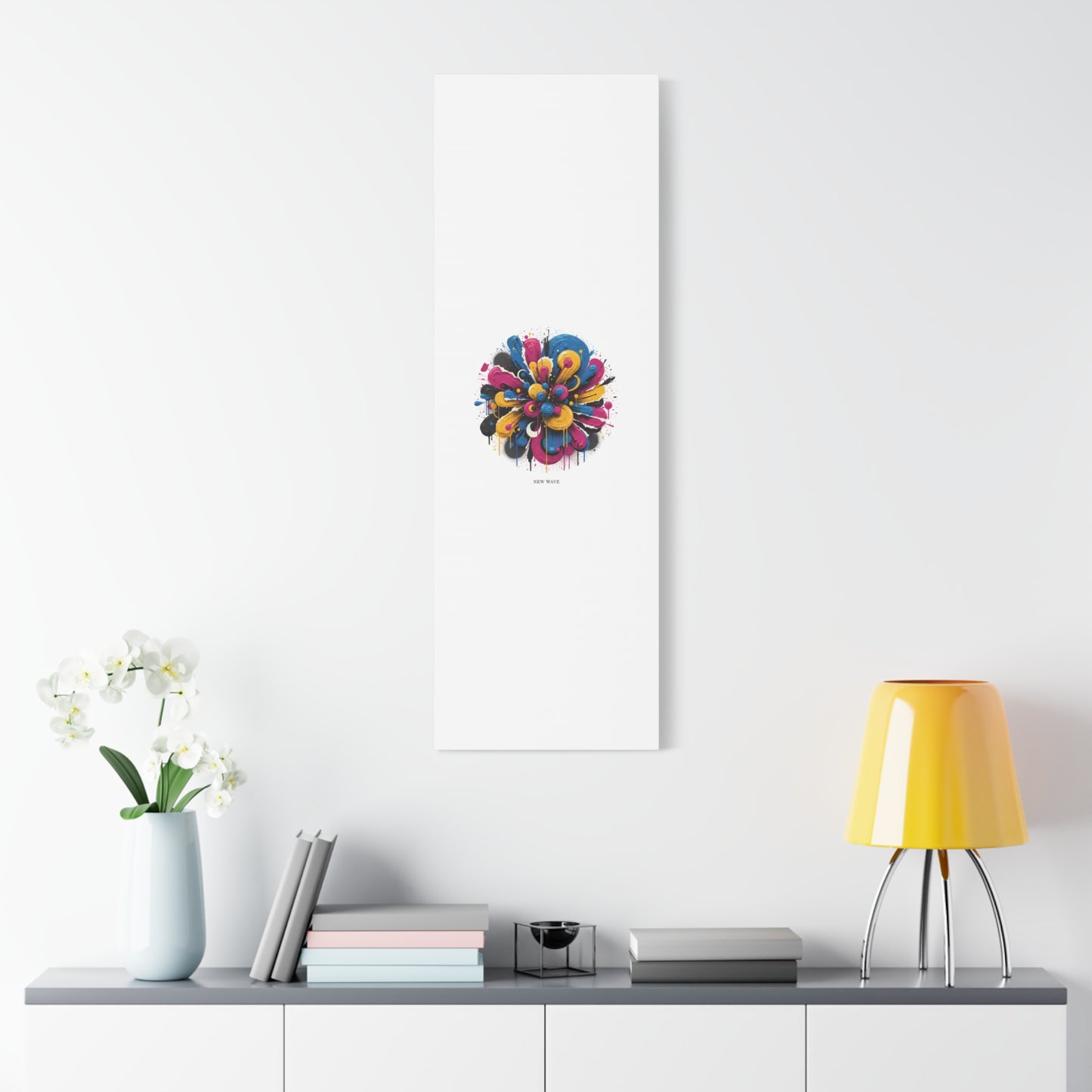 Painterly Abstract Floral Canvas, Matte Stretched Wall Art | Craft Maximalism