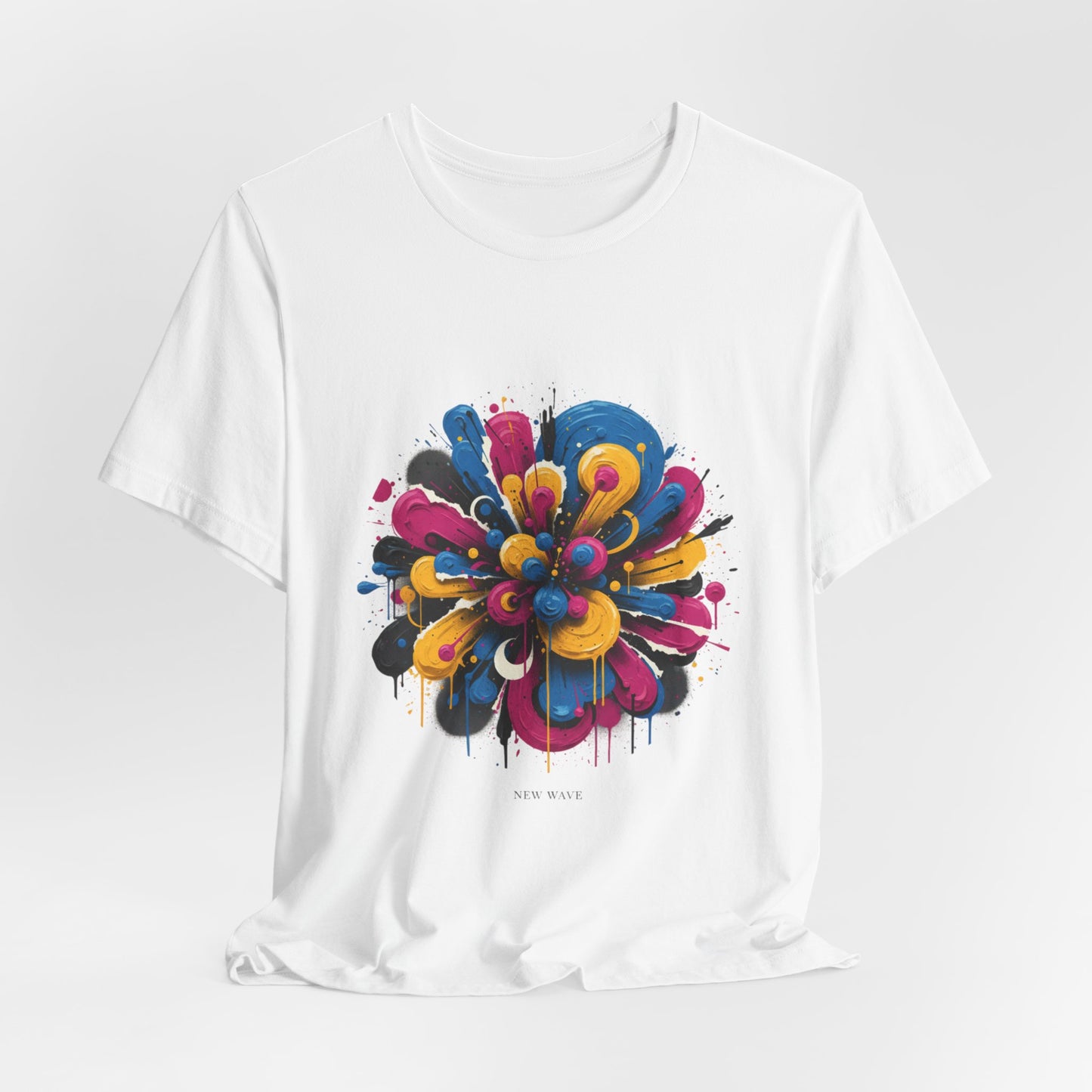Abstract Floral Brushstroke Tee | painterly print shirt, artsy graphic design