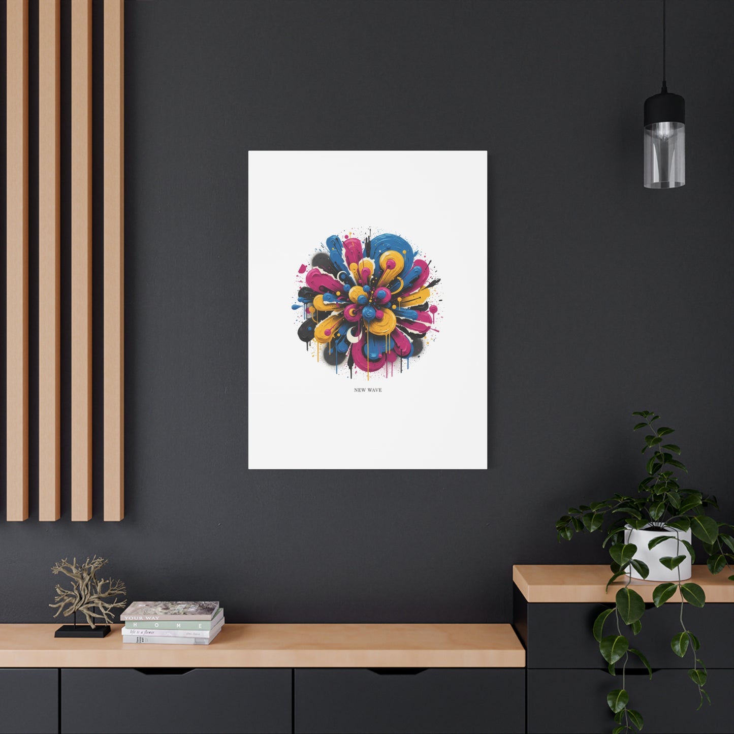 Painterly Abstract Floral Canvas, Matte Stretched Wall Art | Craft Maximalism