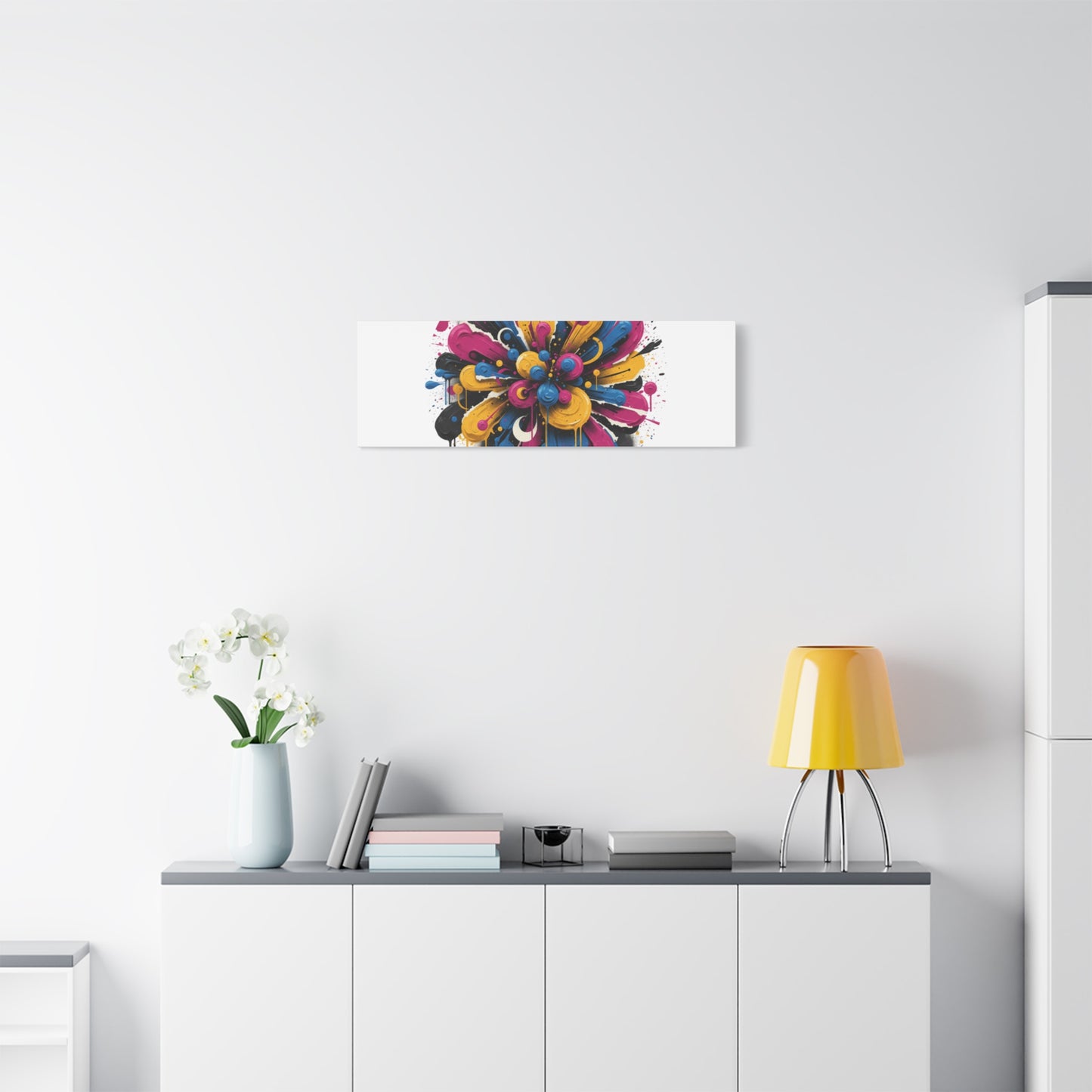 Painterly Abstract Floral Canvas, Matte Stretched Wall Art | Craft Maximalism