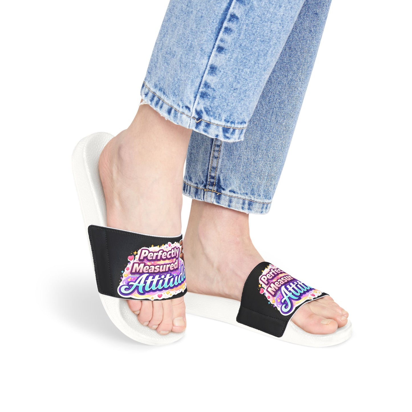 Women's Slide Sandals — "Perfectly Measured Attitude" Removable-Strap Slides
