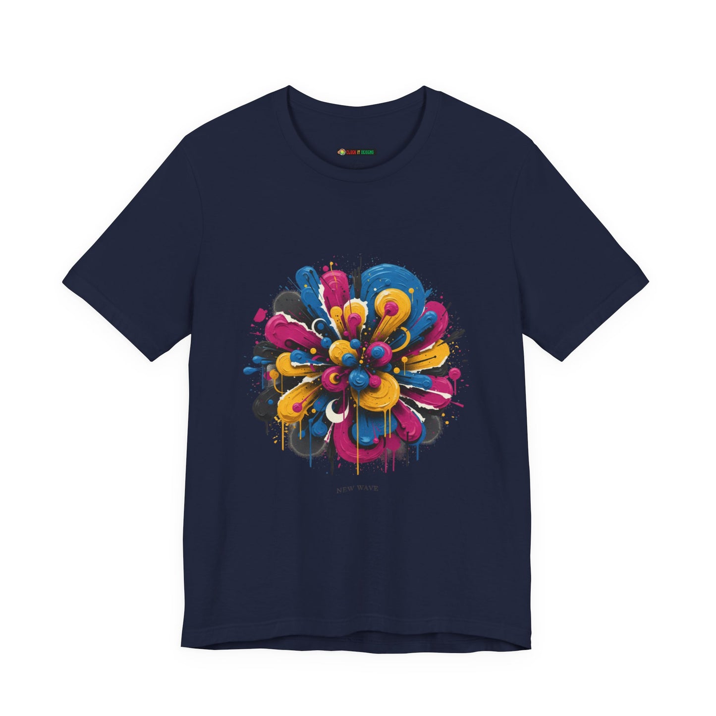Abstract Floral Brushstroke Tee | painterly print shirt, artsy graphic design