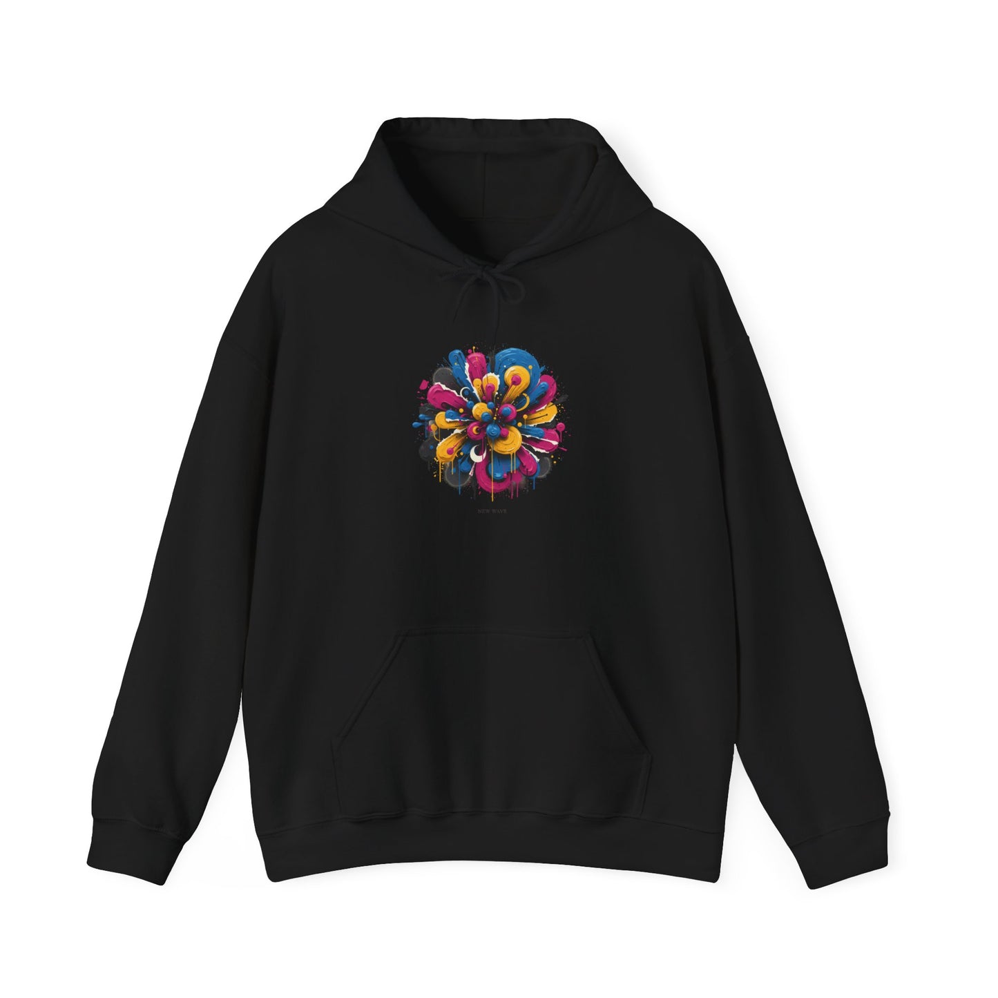 Painterly Abstract Floral Hoodie | Artsy Brushstroke Graphic