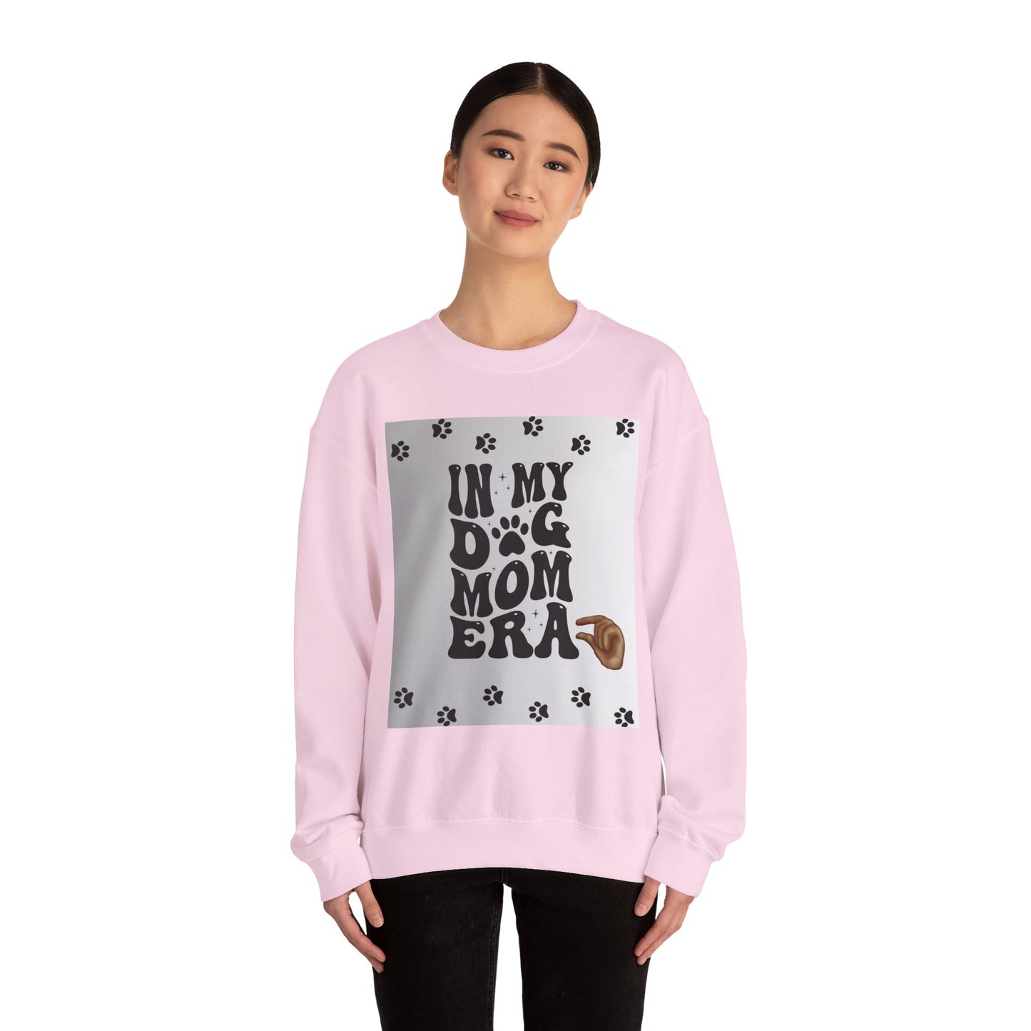 Sweatshirt — "In My Dog Mom Era" Paw Print Graphic Crewneck