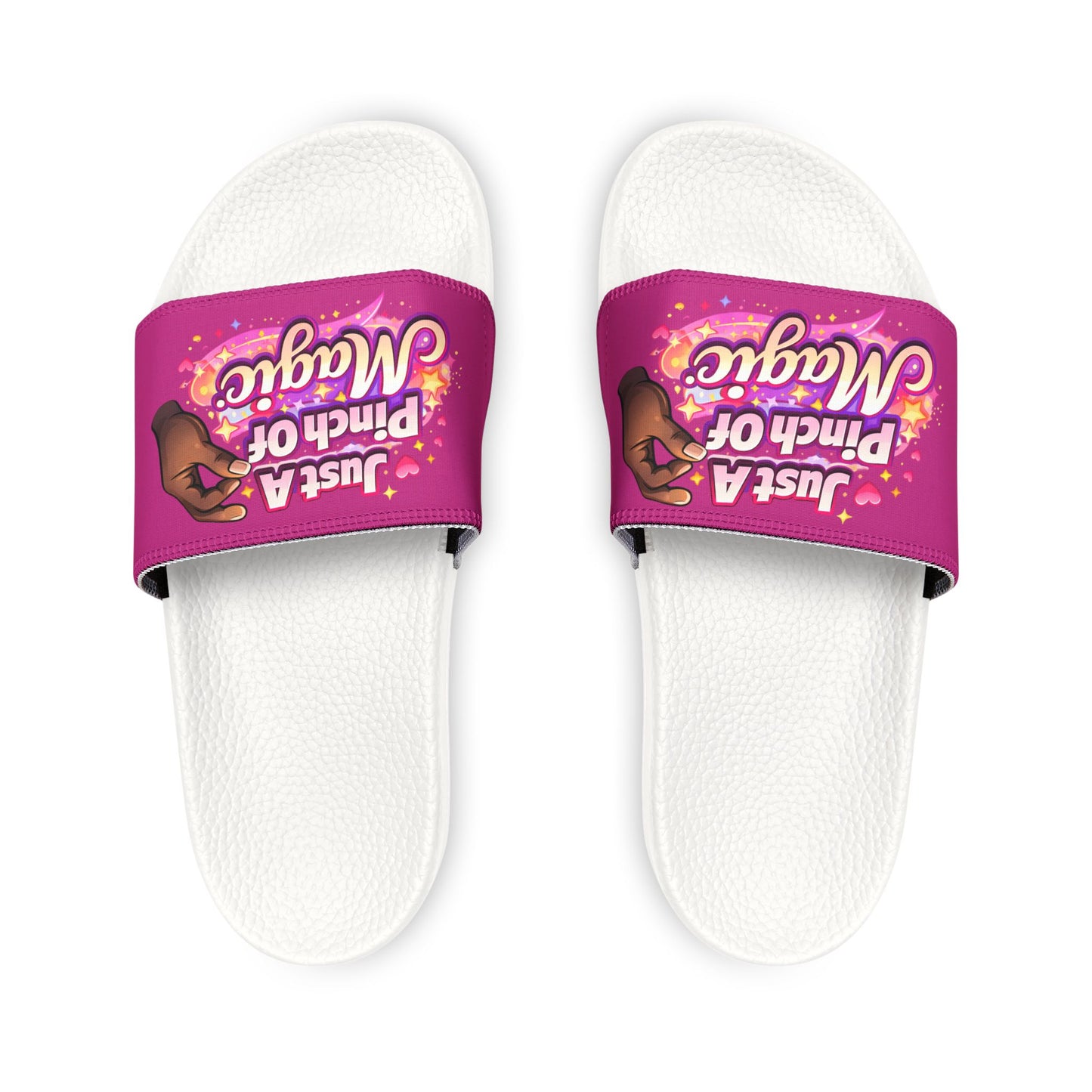 Women's Slide Sandals — "Just a Pinch of Magic" Removable-Strap Slides