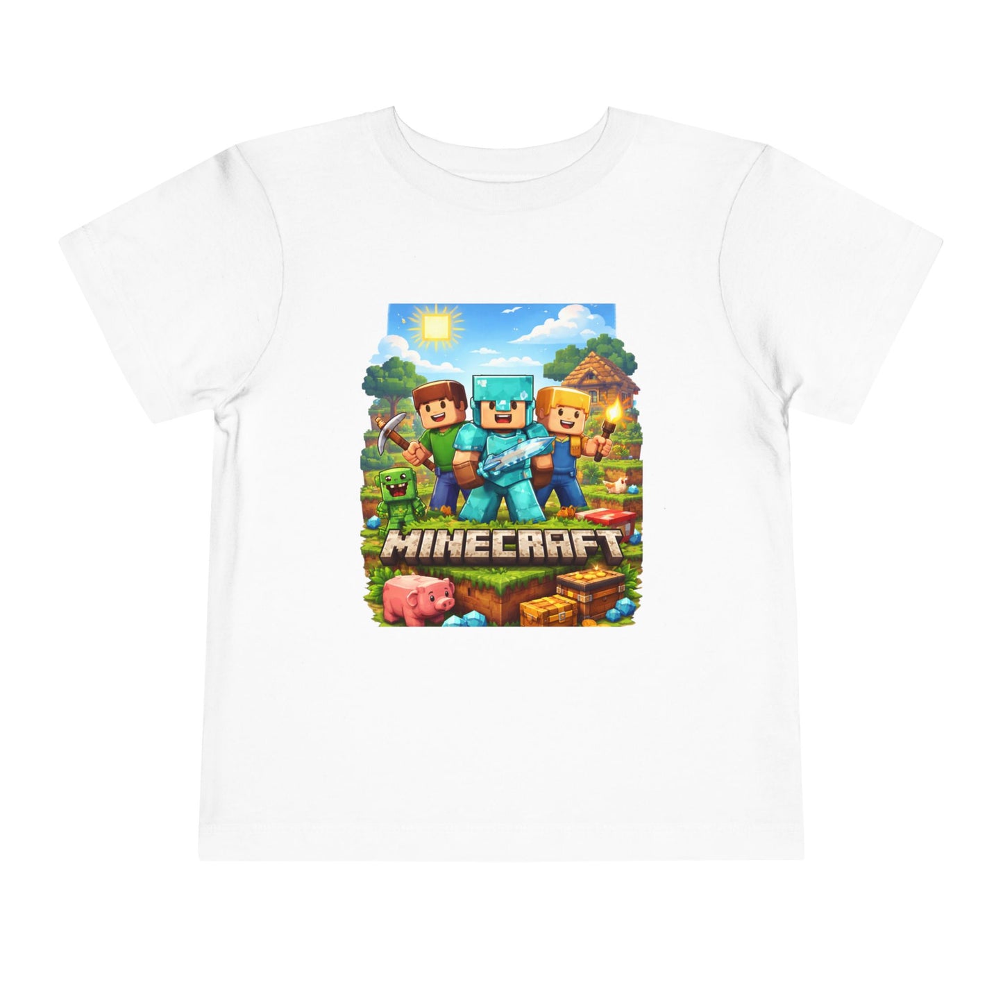 Toddler Short Sleeve Tee- “Minecraft themed”