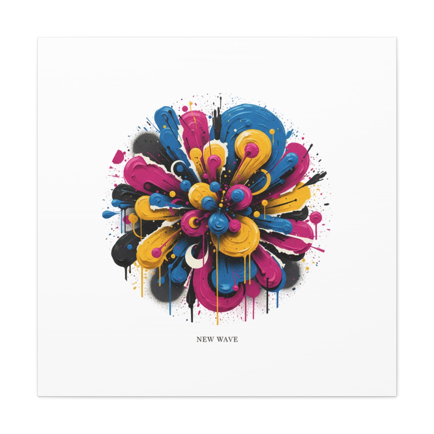 Painterly Abstract Floral Canvas, Matte Stretched Wall Art | Craft Maximalism