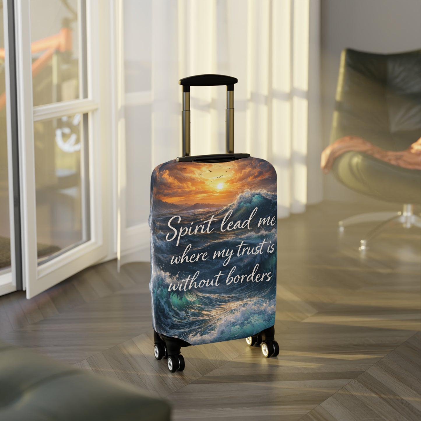 “Spirit Lead Me”Luggage Cover — Christian Faith Travel Protector