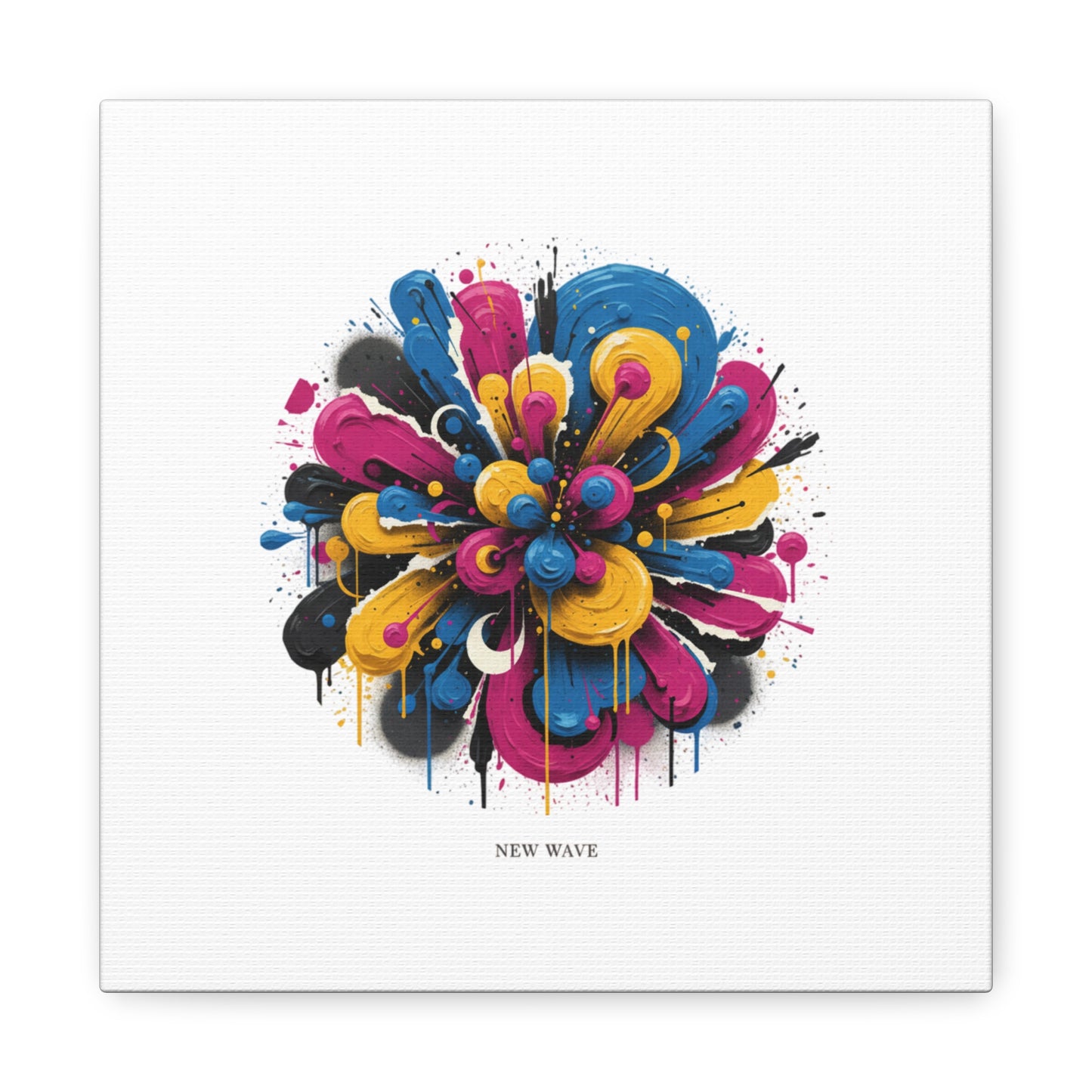 Painterly Abstract Floral Canvas, Matte Stretched Wall Art | Craft Maximalism