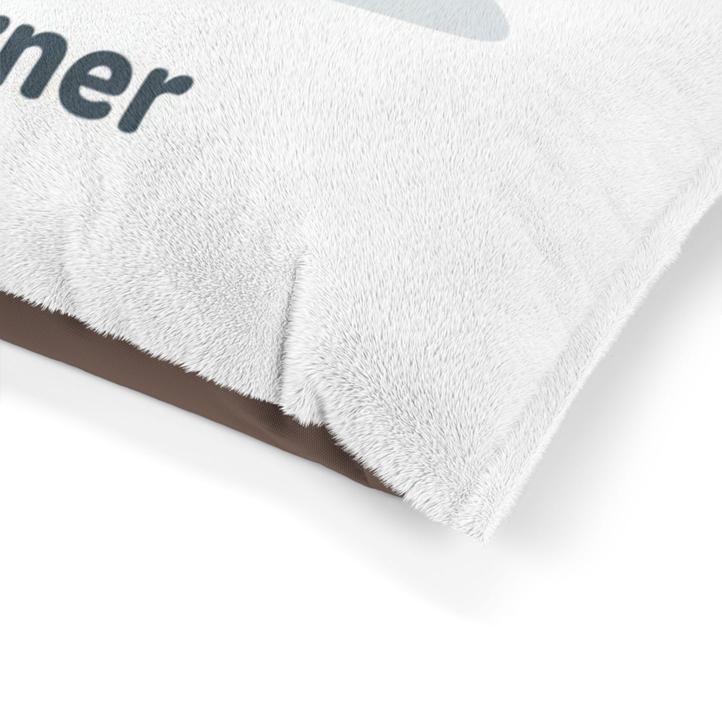 Cozy Corner Pet Bed — Soft Plush Dog & Cat Cushion with Sleeping Pup Graphic