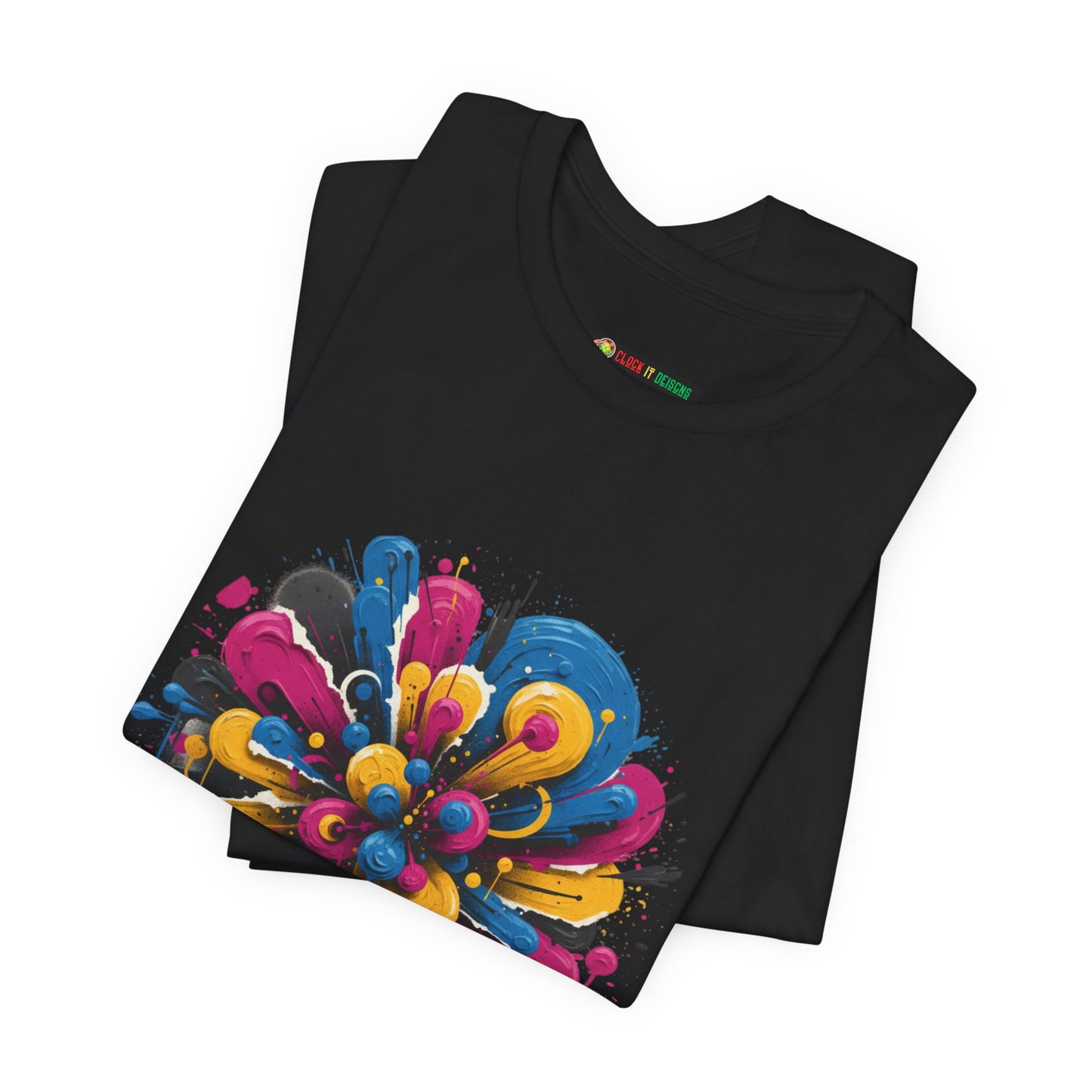 Abstract Floral Brushstroke Tee | painterly print shirt, artsy graphic design