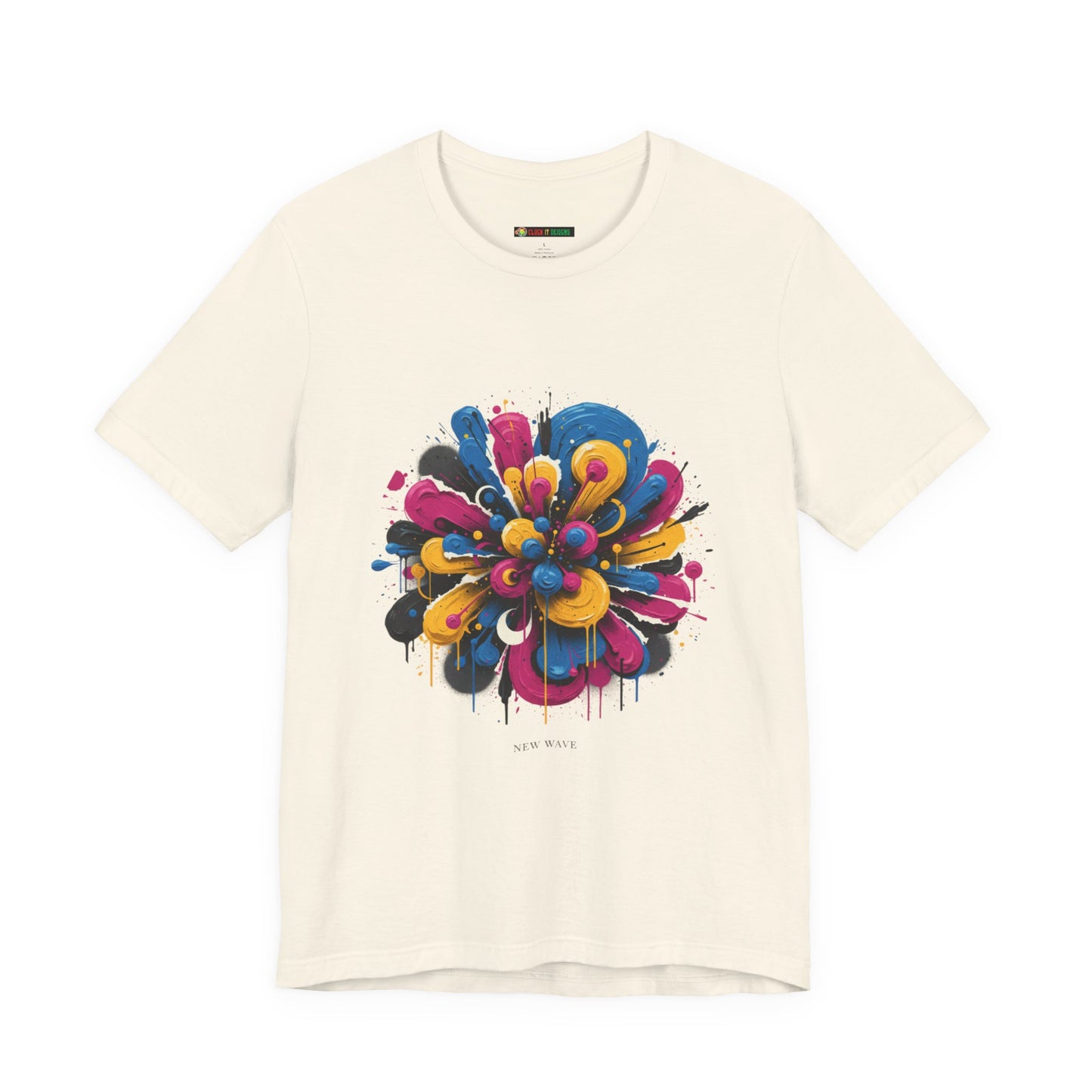 Abstract Floral Brushstroke Tee | painterly print shirt, artsy graphic design