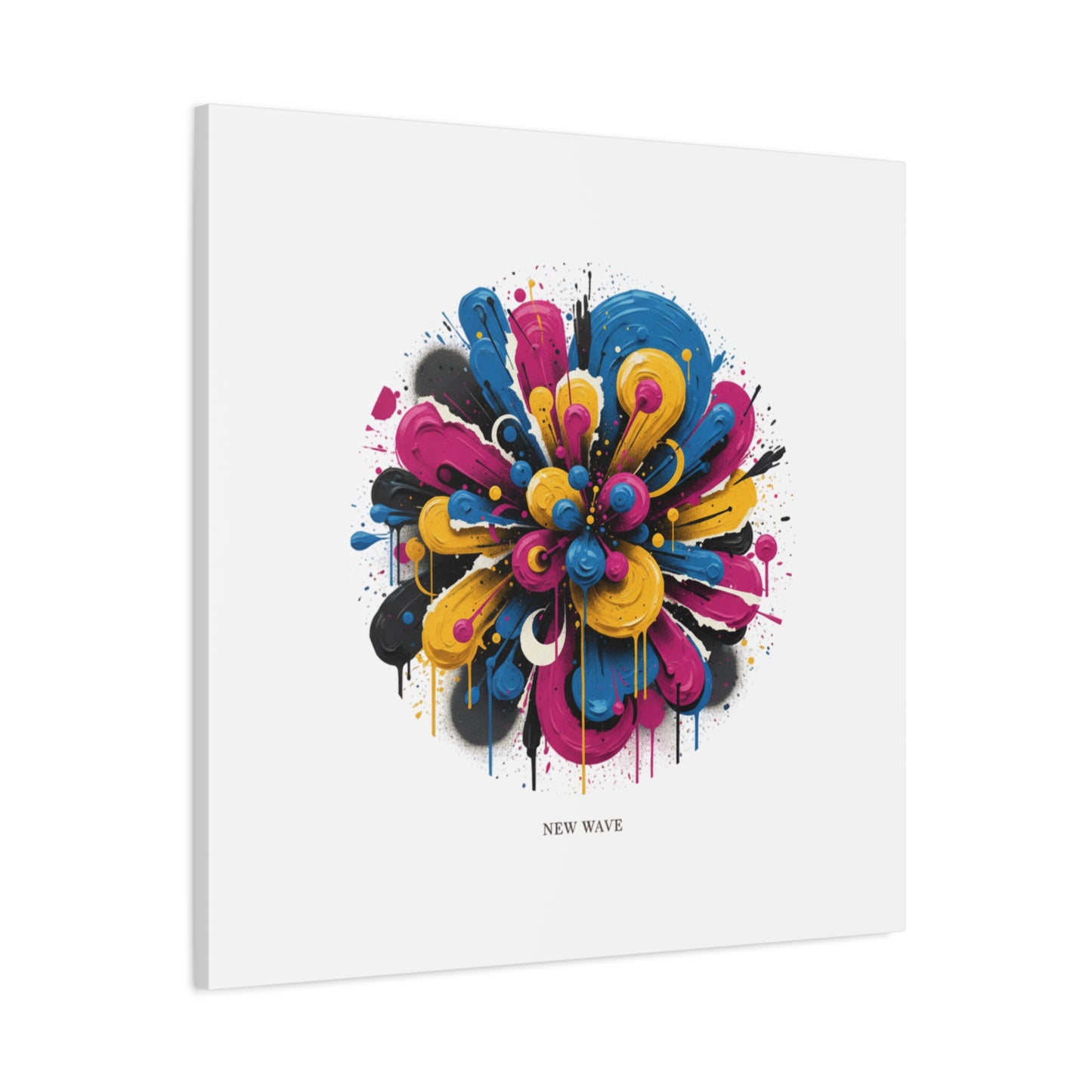 Painterly Abstract Floral Canvas, Matte Stretched Wall Art | Craft Maximalism