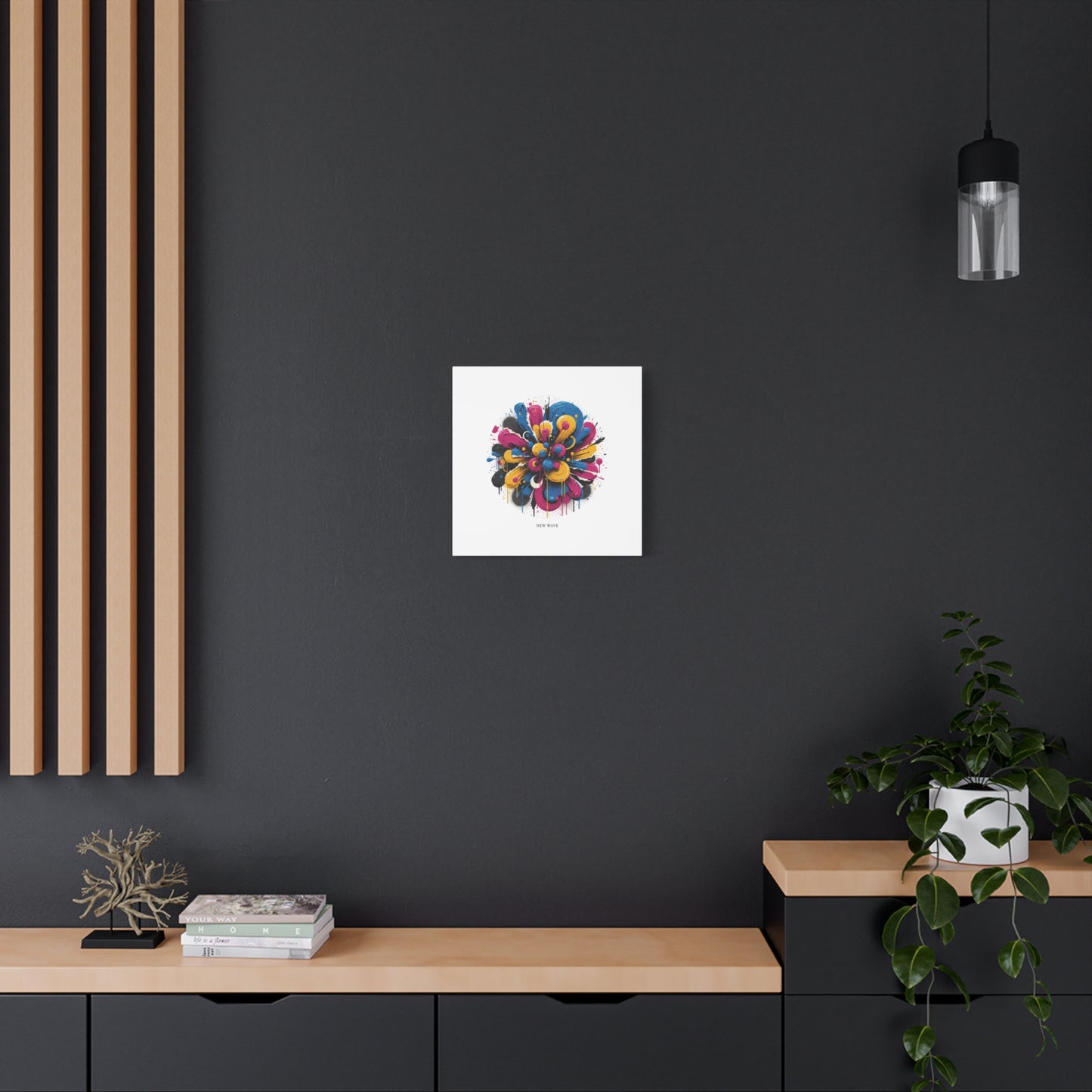 Painterly Abstract Floral Canvas, Matte Stretched Wall Art | Craft Maximalism