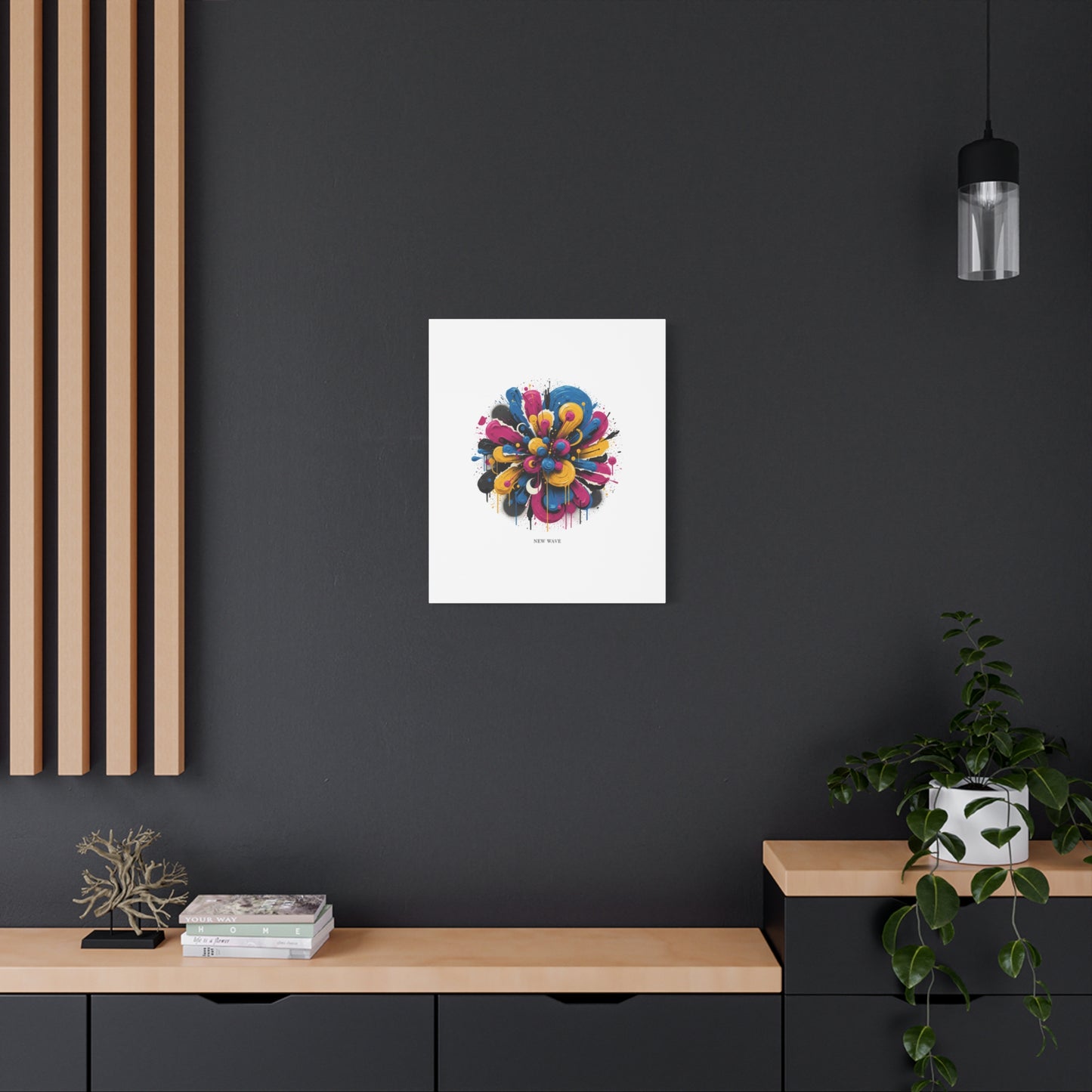 Painterly Abstract Floral Canvas, Matte Stretched Wall Art | Craft Maximalism
