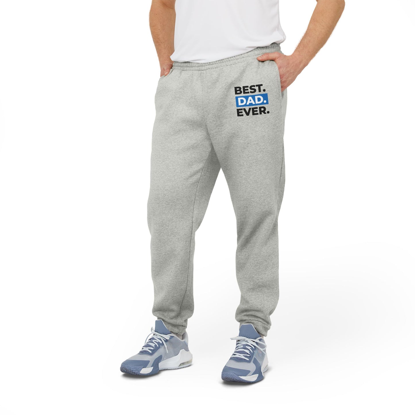 Best Dad Ever Joggers — Men's Gray Fleece Sweatpants