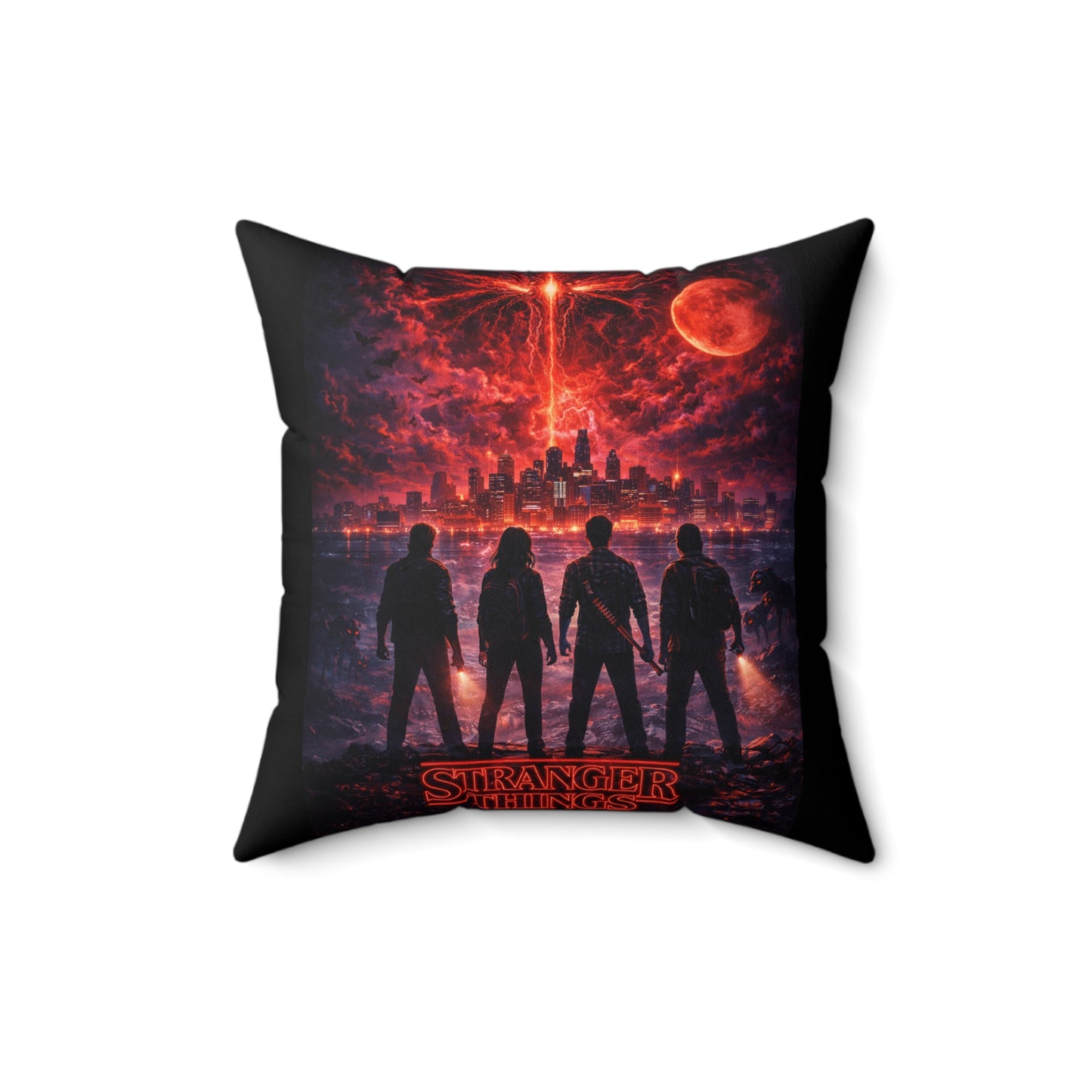 Stranger Things–Inspired Throw Pillow – Retro Sci-Fi Vibes from the Upside Down