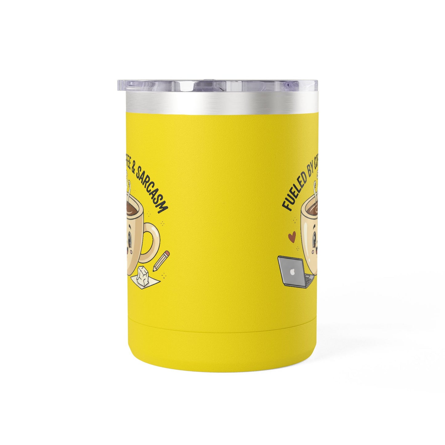 Mug — "Fueled by Coffee & Sarcasm" 15oz Travel Tumbler