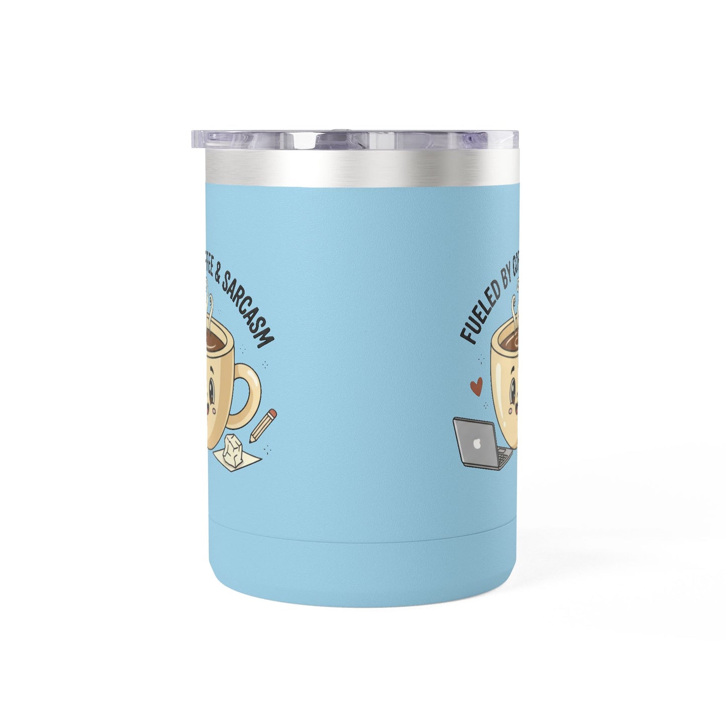 Mug — "Fueled by Coffee & Sarcasm" 15oz Travel Tumbler
