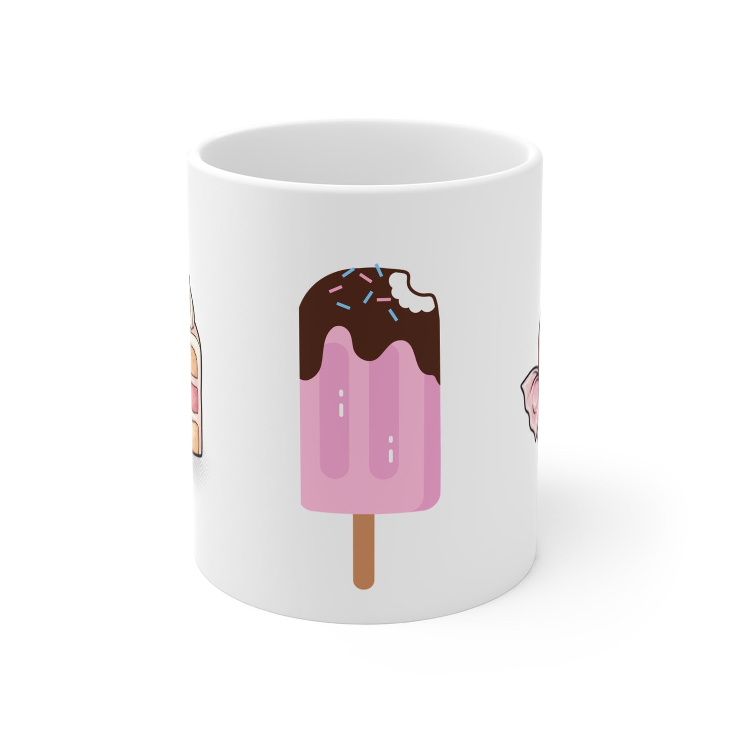 Dessert Lover Ceramic Mug — Cute Ice Cream, Cake & Pastry Coffee Cup (11oz)
