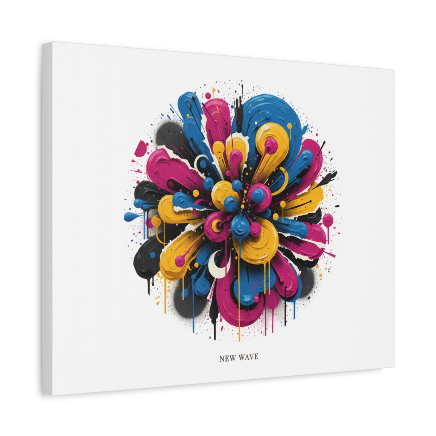 Painterly Abstract Floral Canvas, Matte Stretched Wall Art | Craft Maximalism