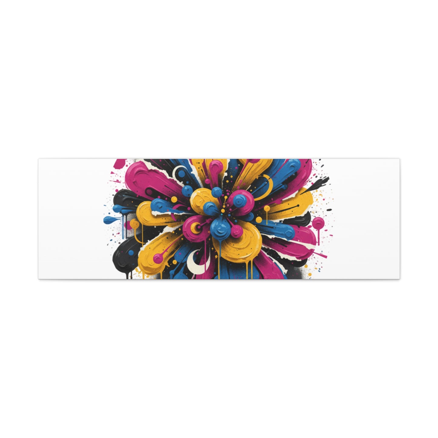 Painterly Abstract Floral Canvas, Matte Stretched Wall Art | Craft Maximalism