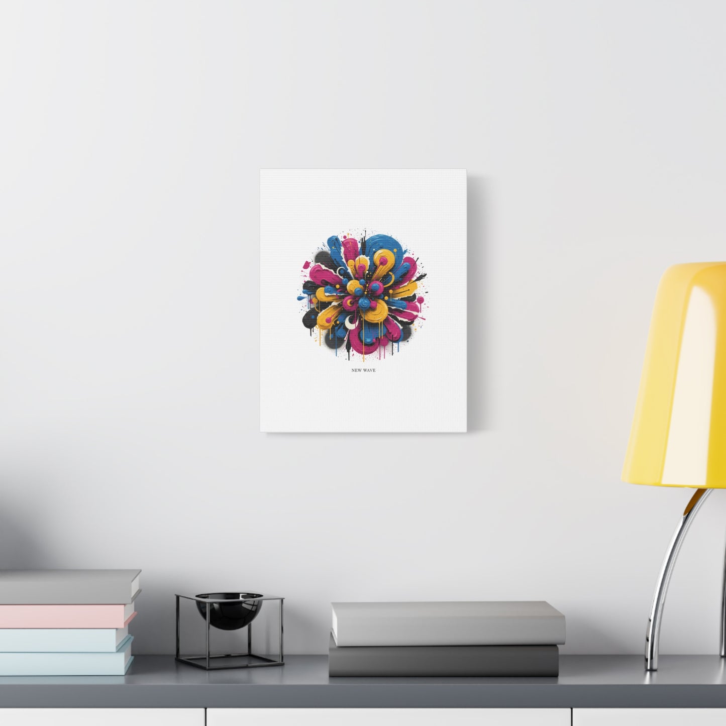 Painterly Abstract Floral Canvas, Matte Stretched Wall Art | Craft Maximalism