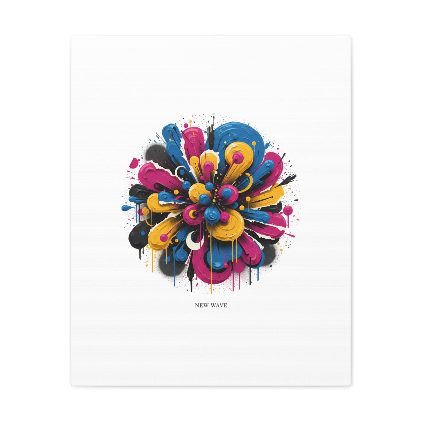 Painterly Abstract Floral Canvas, Matte Stretched Wall Art | Craft Maximalism