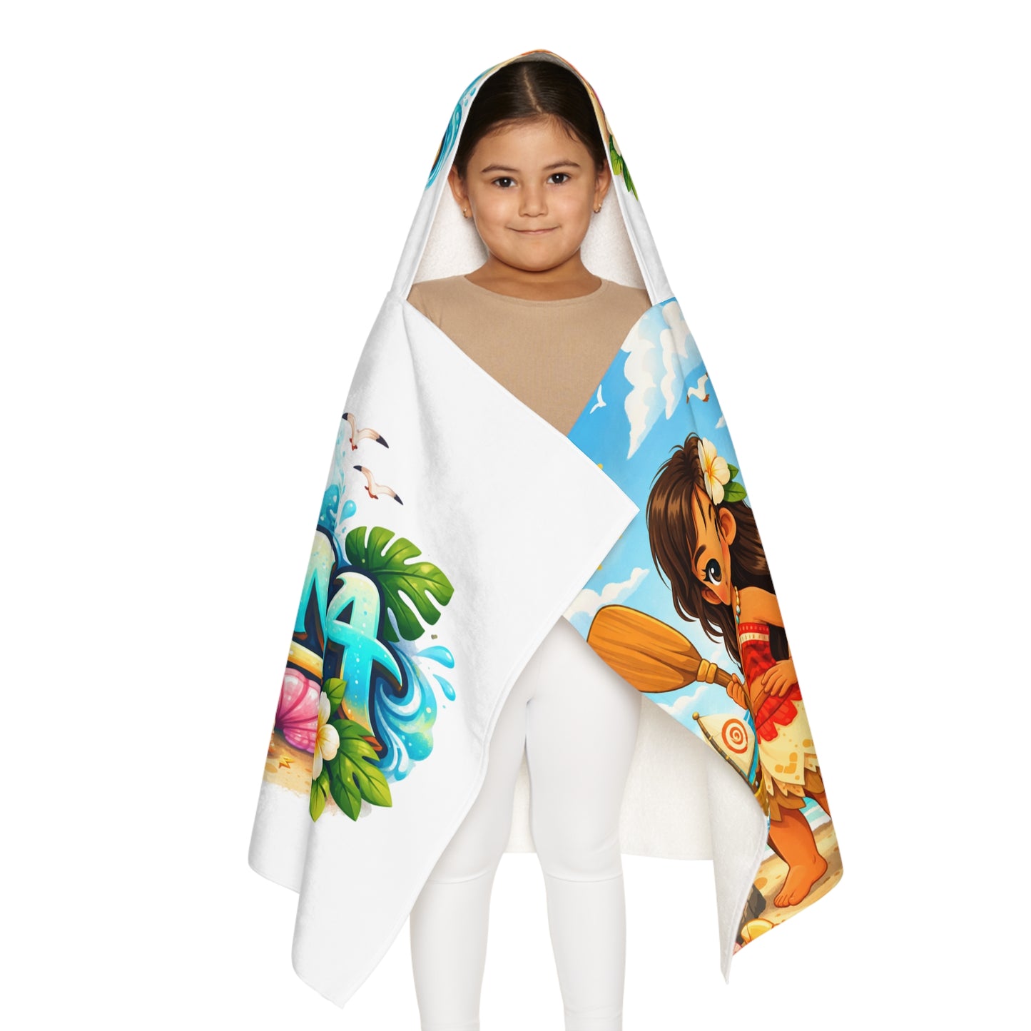 Moana Themed Youth Hooded towel- Beach & Bath Wrap