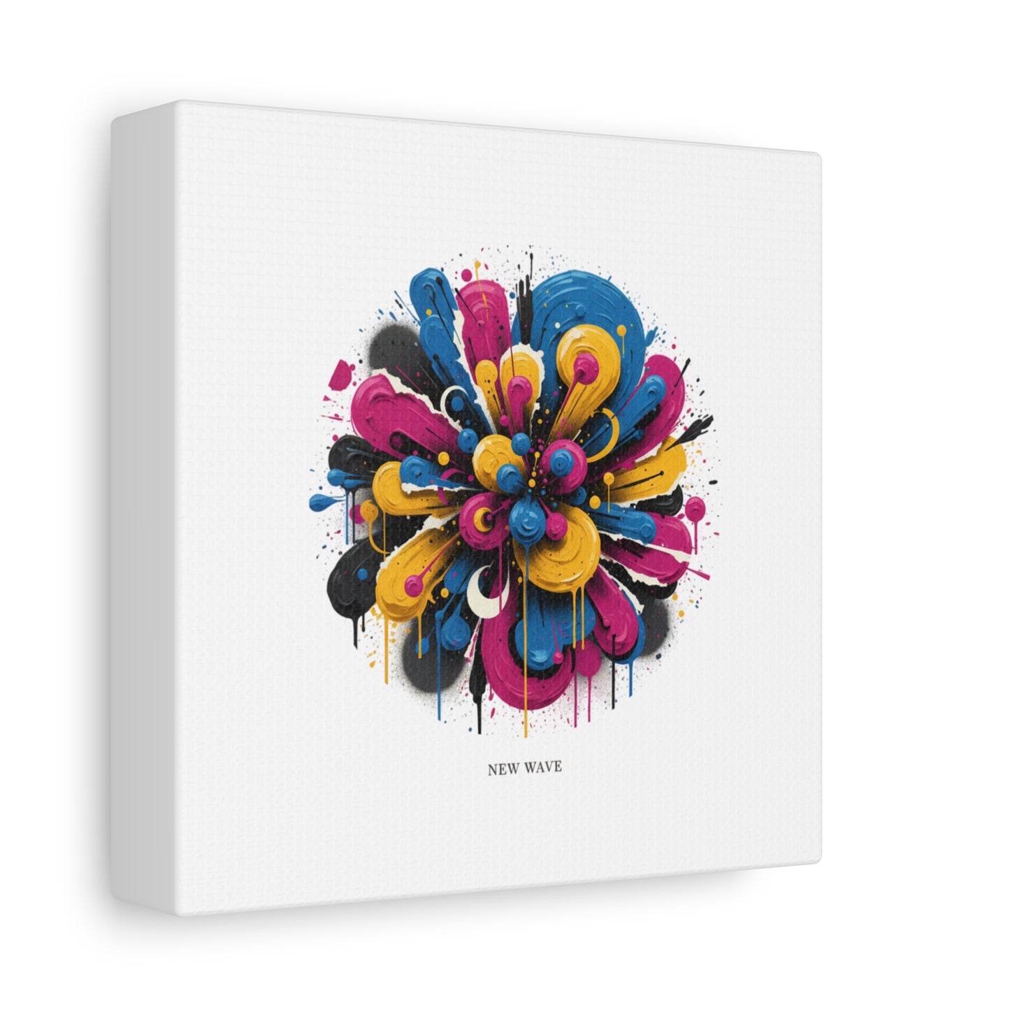 Painterly Abstract Floral Canvas, Matte Stretched Wall Art | Craft Maximalism