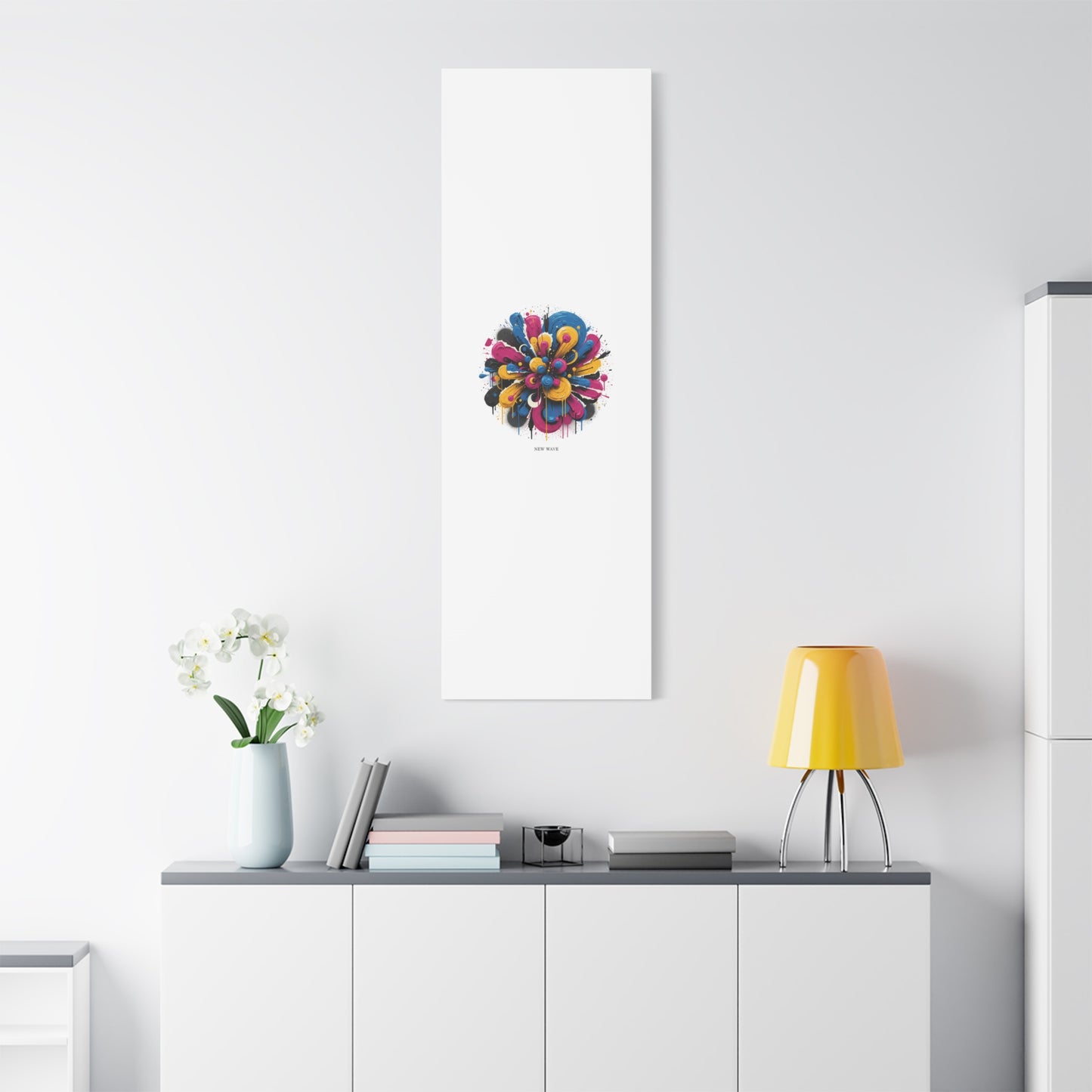 Painterly Abstract Floral Canvas, Matte Stretched Wall Art | Craft Maximalism