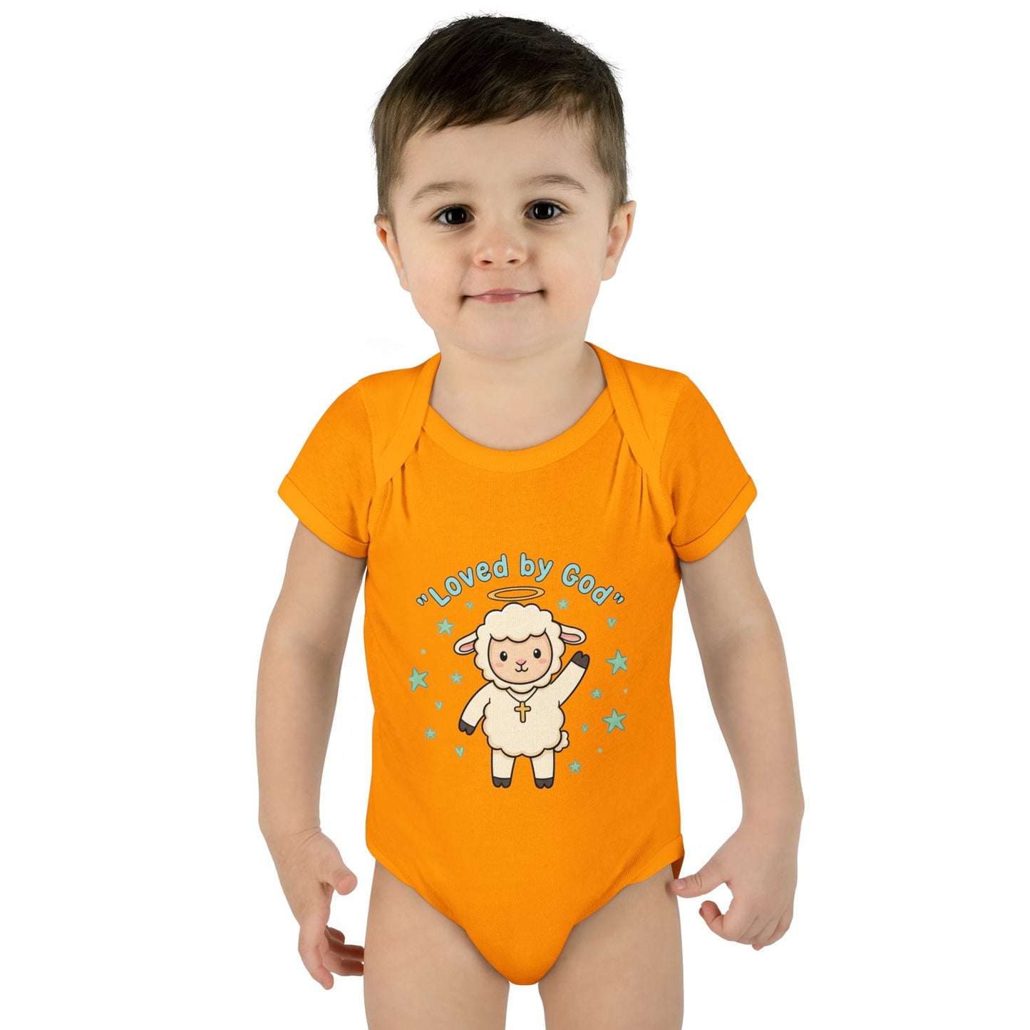 Loved by God Lamb Infant Bodysuit