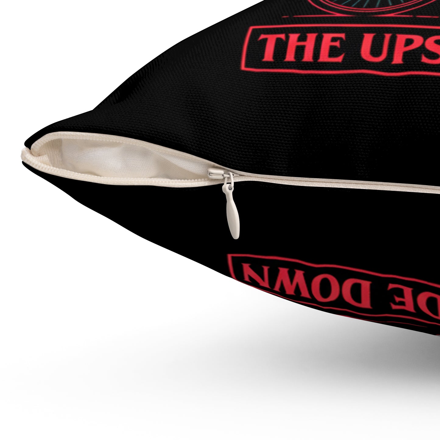 Upside Down Retro TV Pillow — Stranger-Inspired Horror Decor