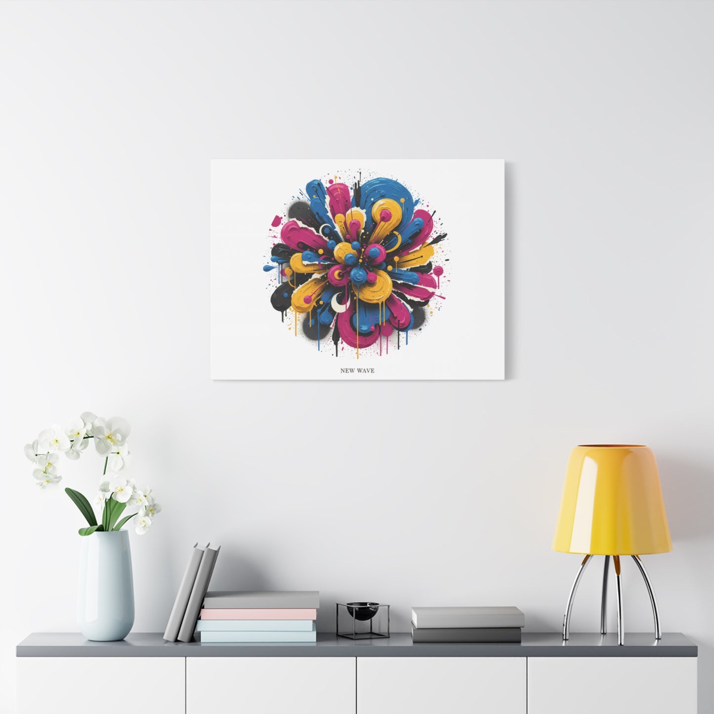 Painterly Abstract Floral Canvas, Matte Stretched Wall Art | Craft Maximalism