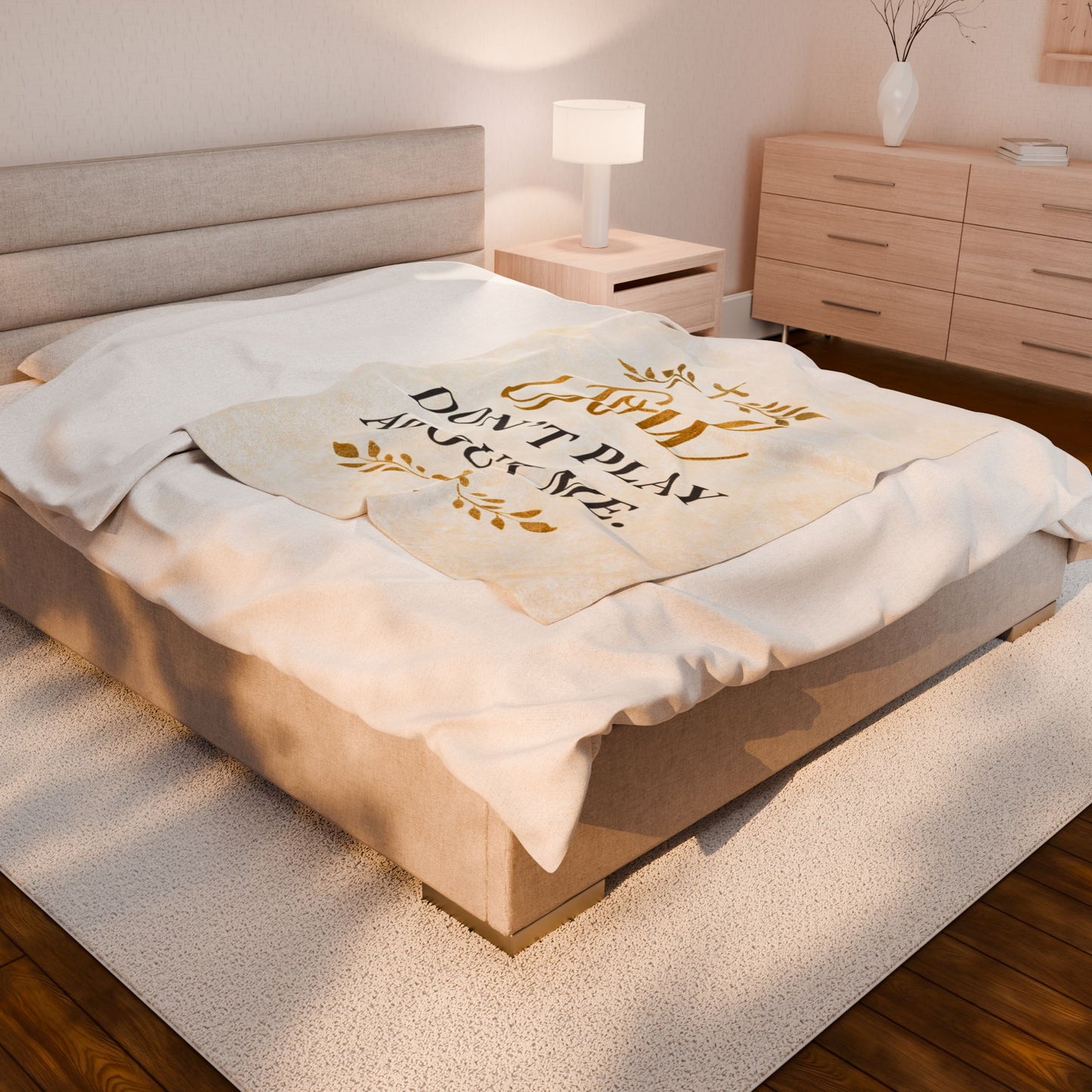 Plush Blanket — "God Don't Play About Me" Inspirational Christian Throw