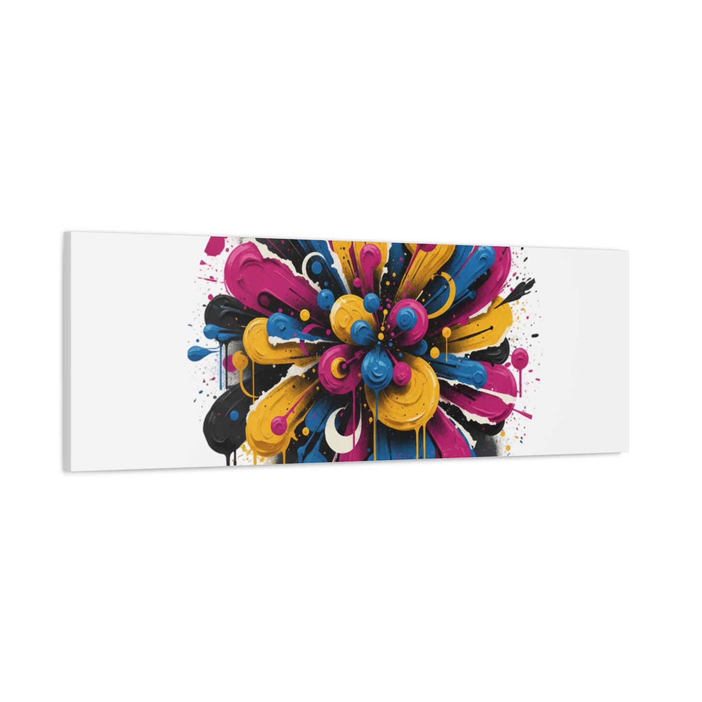 Painterly Abstract Floral Canvas, Matte Stretched Wall Art | Craft Maximalism