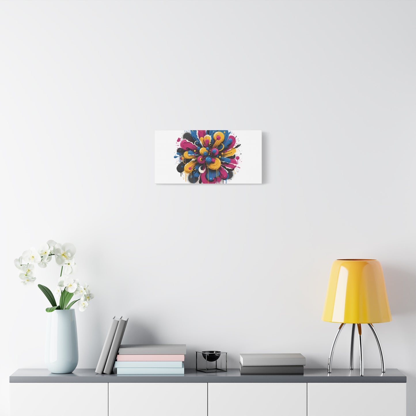 Painterly Abstract Floral Canvas, Matte Stretched Wall Art | Craft Maximalism