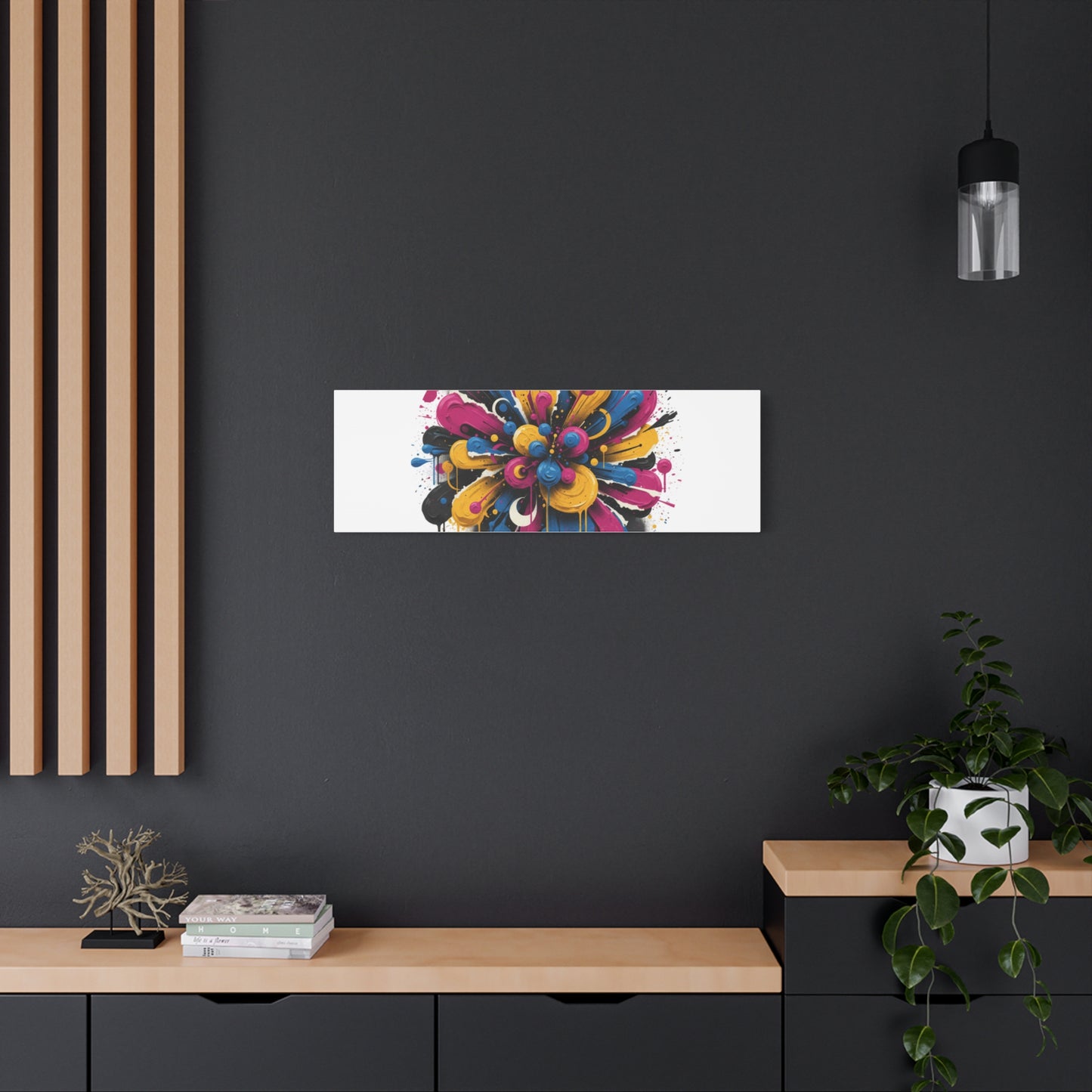 Painterly Abstract Floral Canvas, Matte Stretched Wall Art | Craft Maximalism