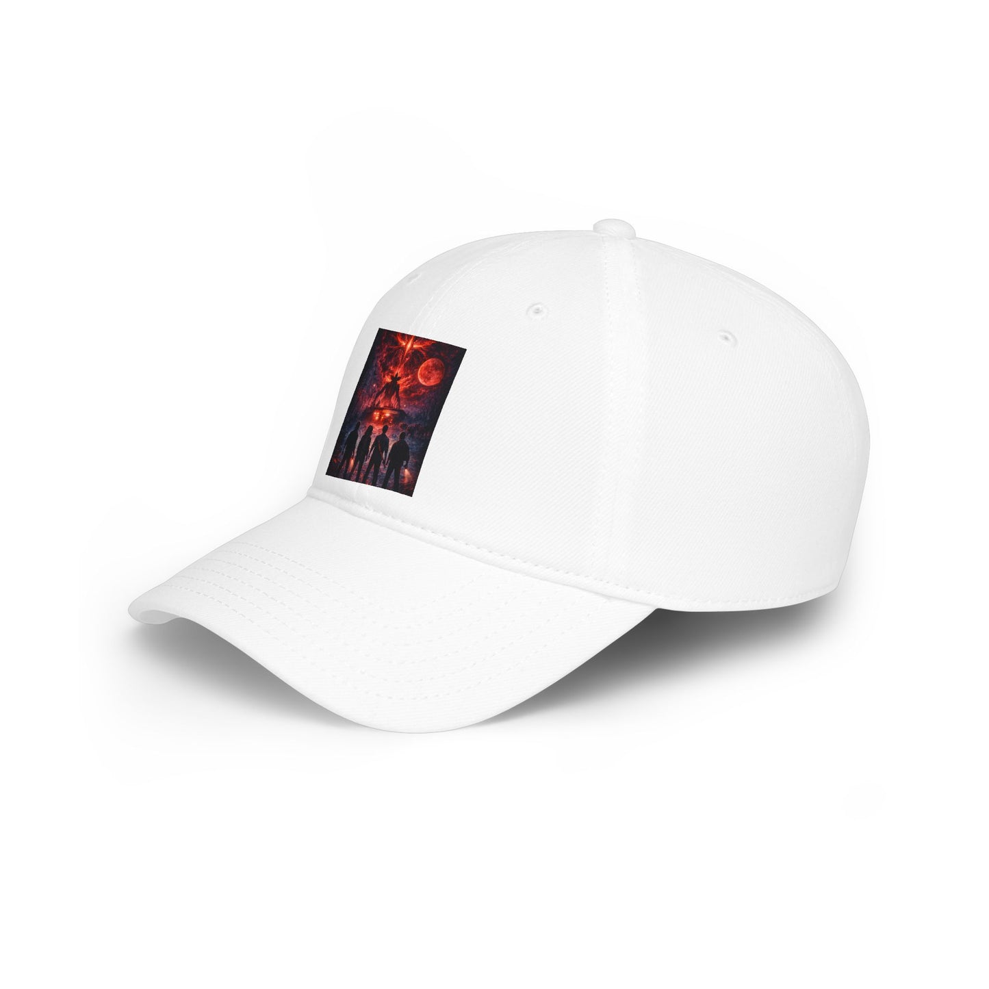 Retro Red TV Skull Cap – 'One More Round' Baseball Hat