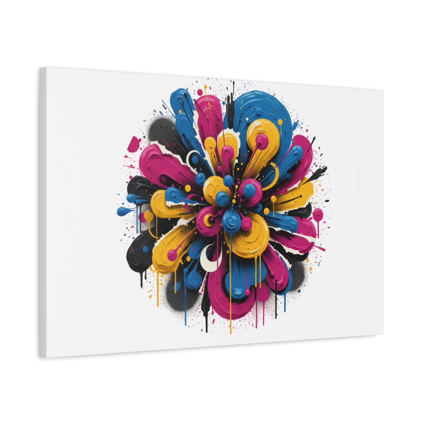 Painterly Abstract Floral Canvas, Matte Stretched Wall Art | Craft Maximalism