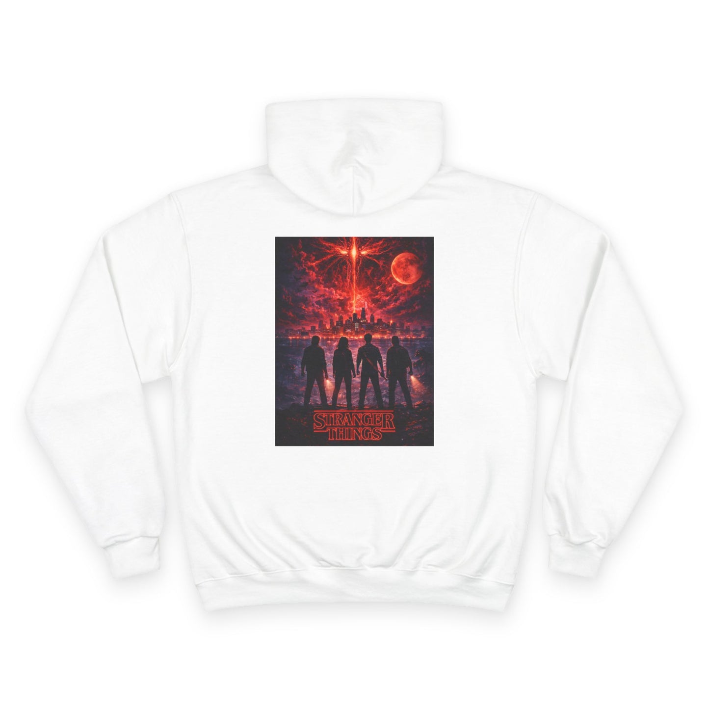 🖤Stranger Things Inspired Graphic Hoodie — Red Upside-Down Portal Design