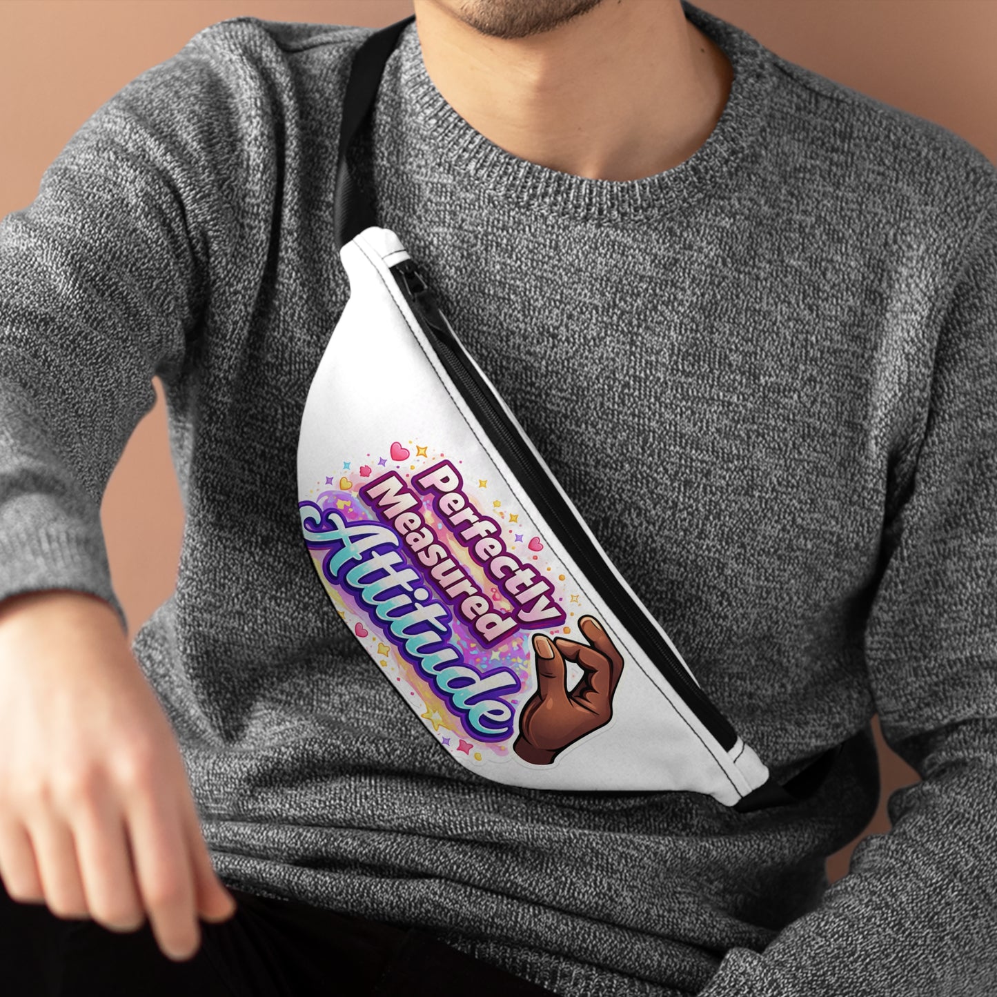 Fanny Pack — "Perfectly Measured Attitude" Graphic Waist Bag